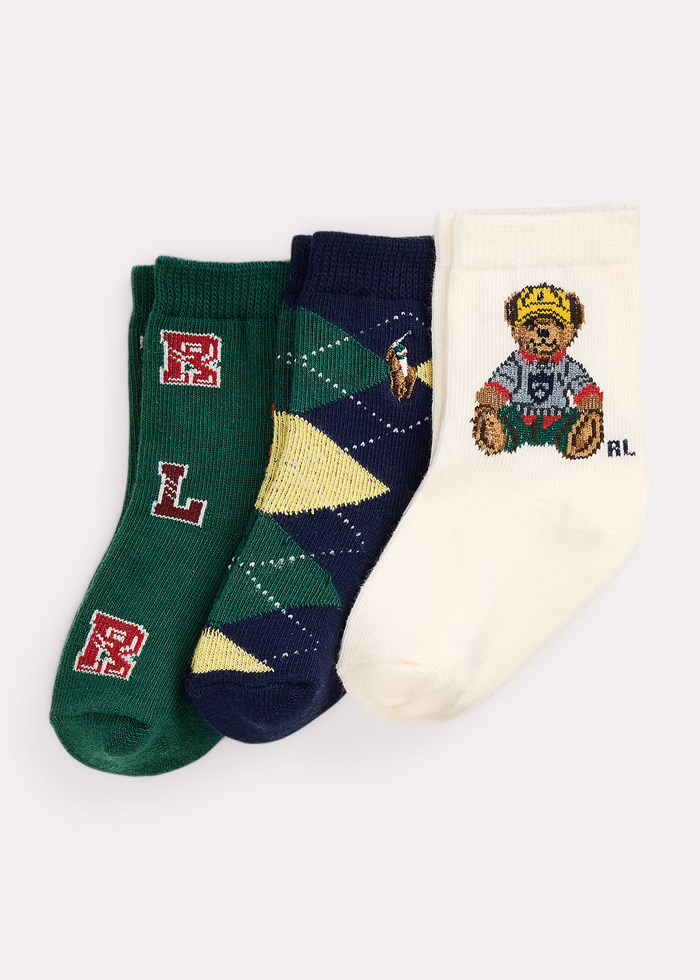 3er-Pack Crew-Socken mit Polo Bear - RALPH LAUREN OUTLET