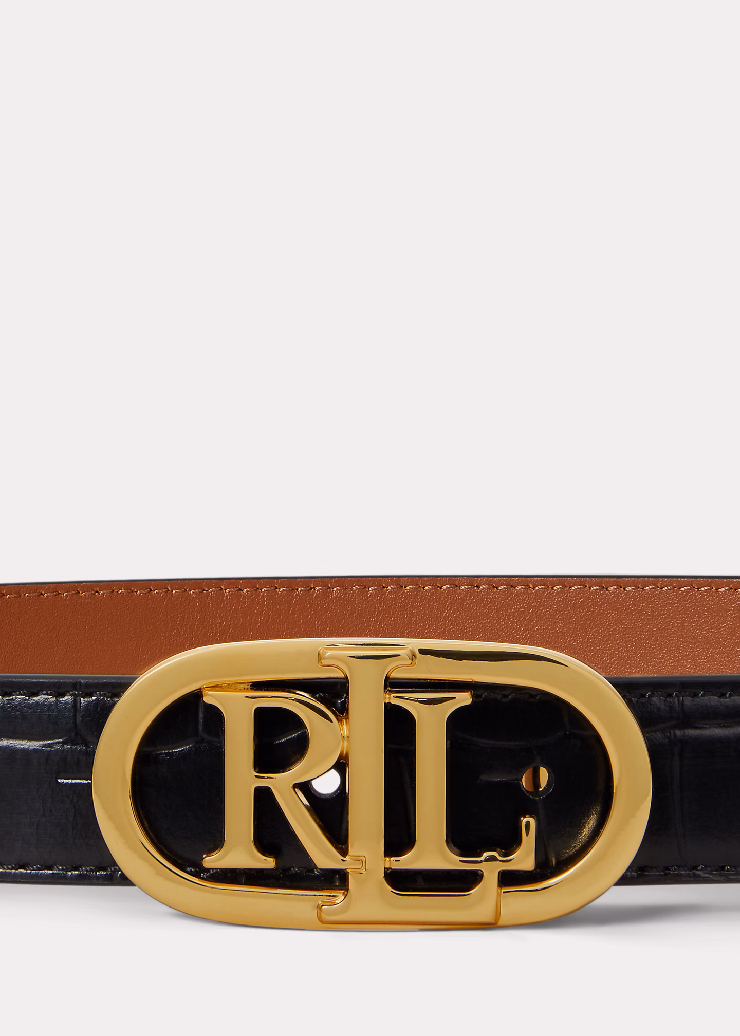 Schmaler wendbarer Gürtel mit Logo - RALPH LAUREN OUTLET