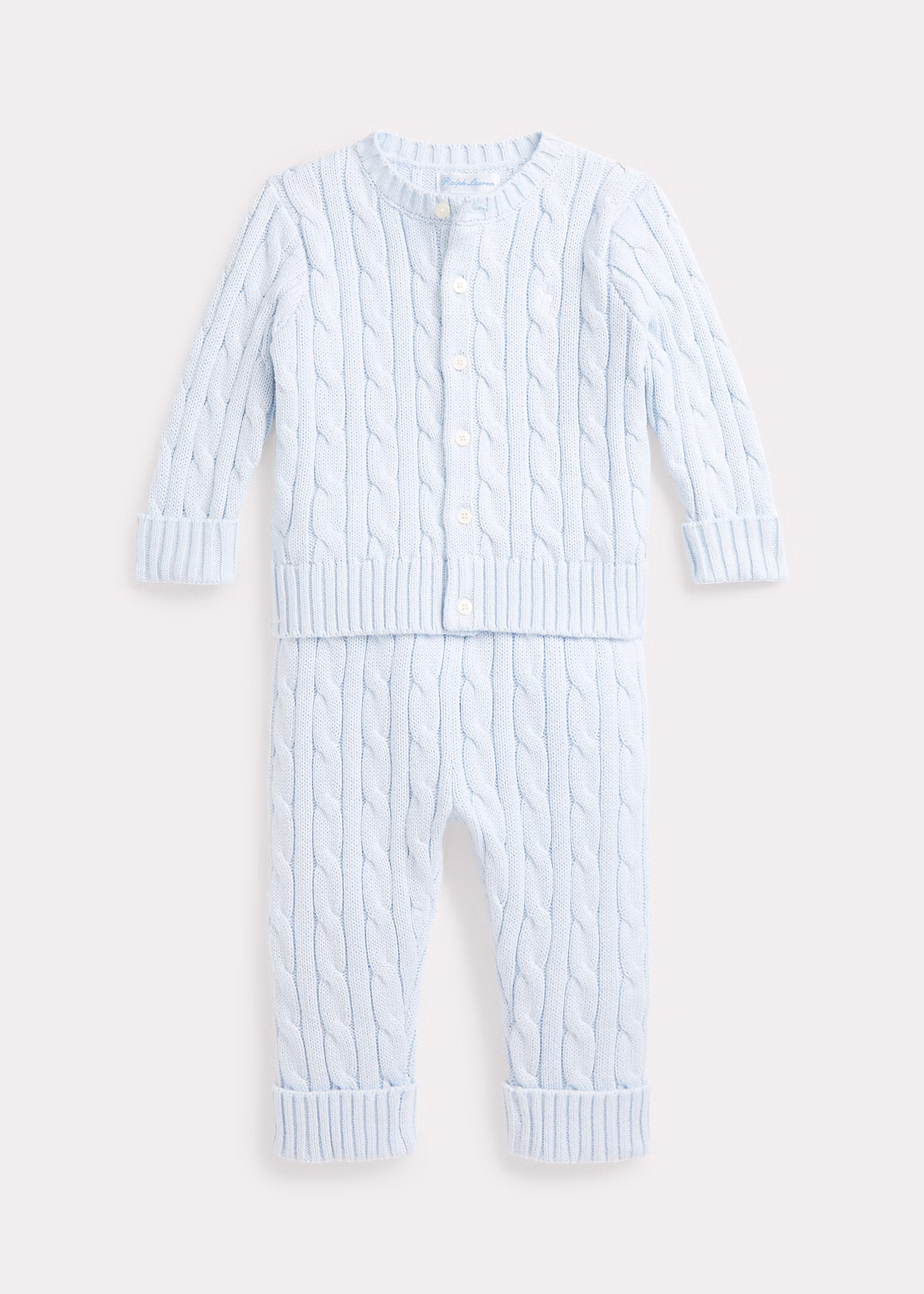 Strickjacke und Hose mit Zopfmuster - RALPH LAUREN OUTLET