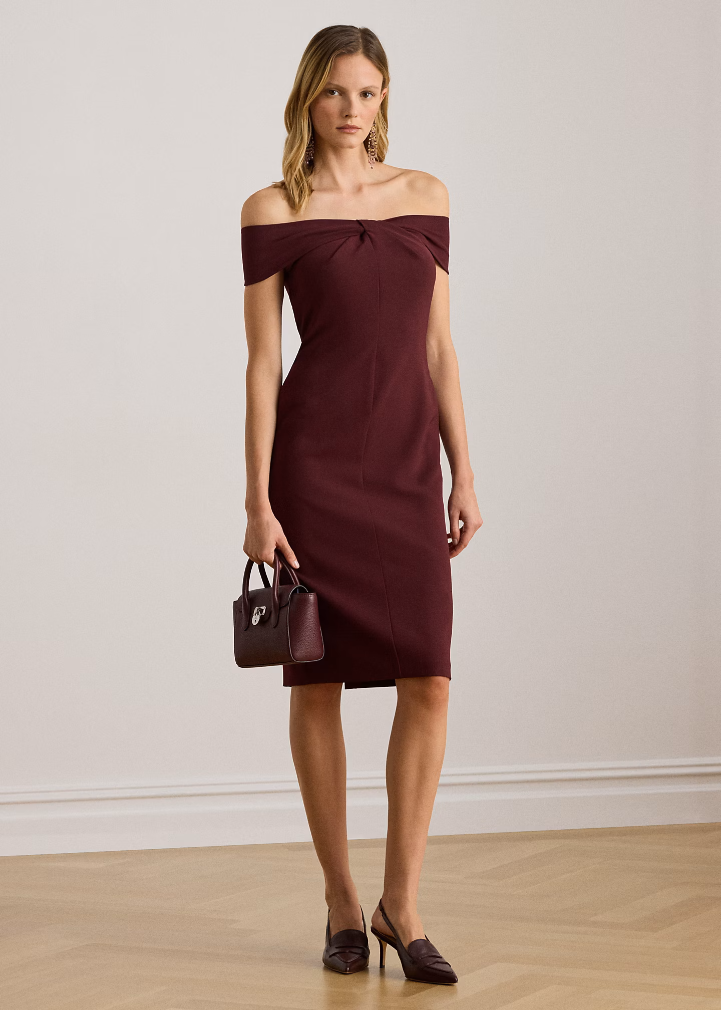 Crêpe-Cocktailkleid mit Twist-Detail - RALPH LAUREN OUTLET