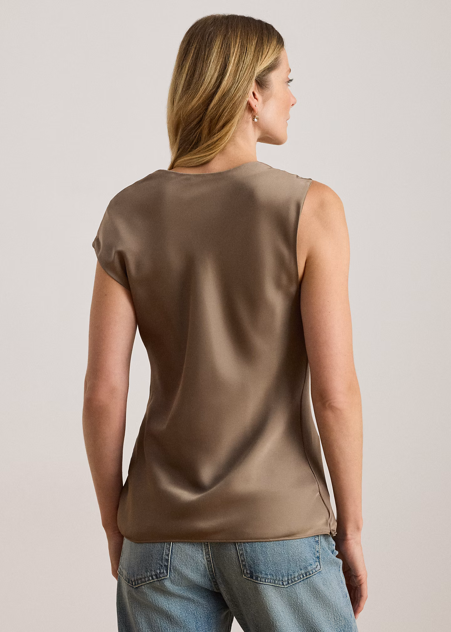 Charmeuse Asymmetrical Blouse - RALPH LAUREN OUTLET