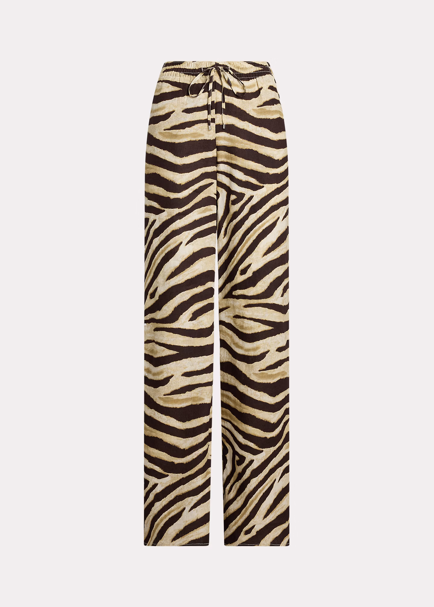 Zebra-Leinenhose mit weitem Bein - RALPH LAUREN OUTLET