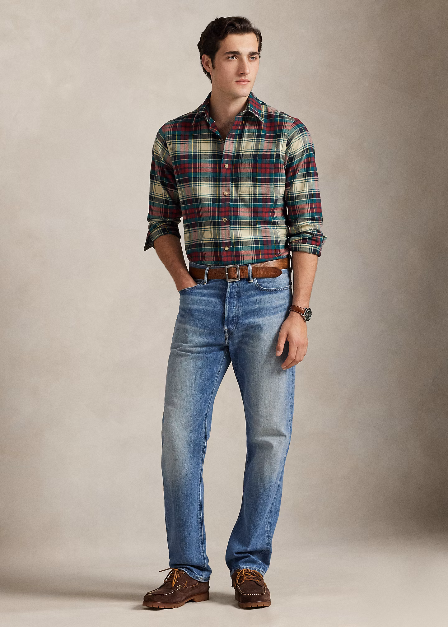 Custom-Fit Funktionshemd mit Karomuster - RALPH LAUREN OUTLET