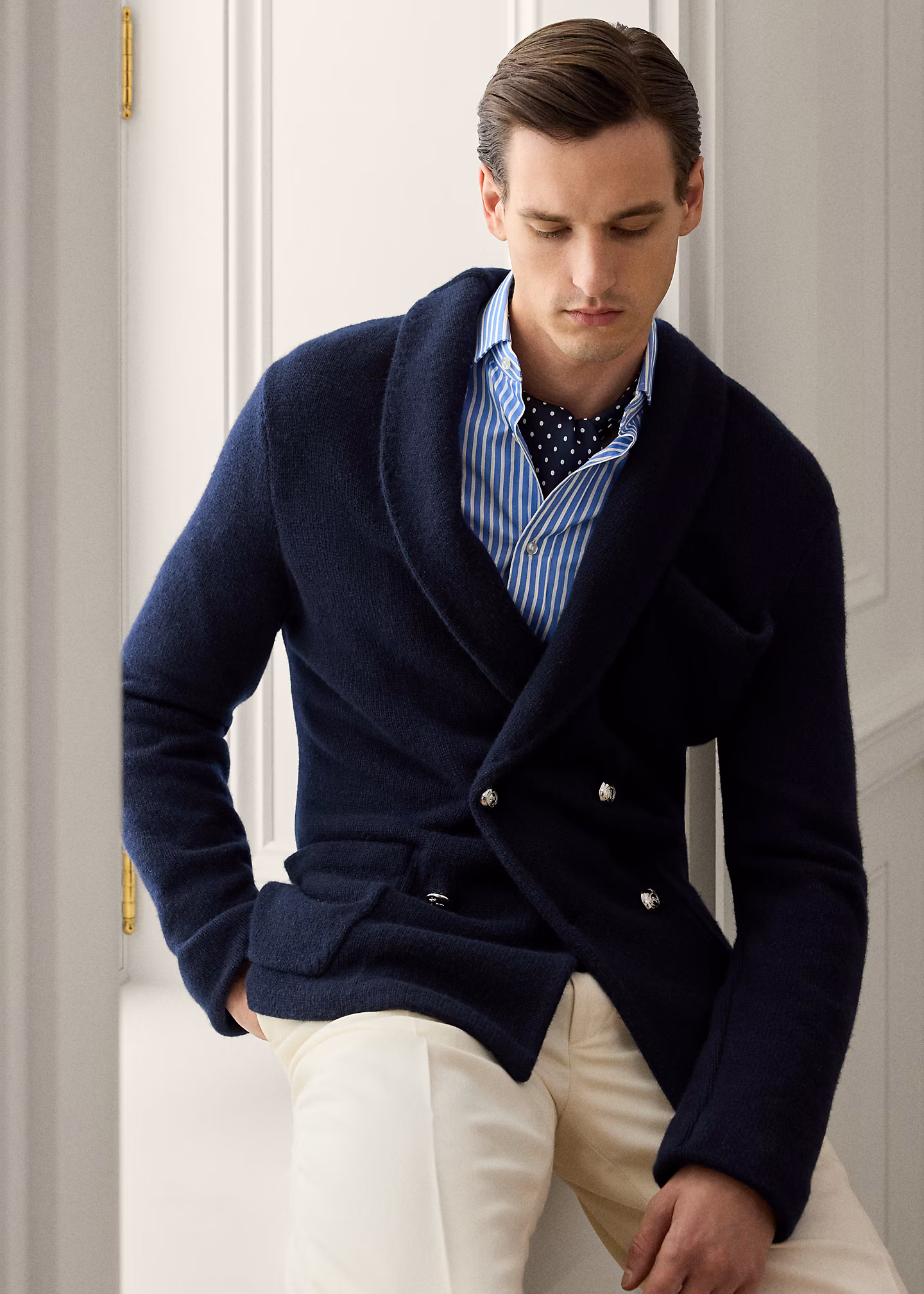 Blazer-Strickjacke aus Kaschmir - RALPH LAUREN OUTLET