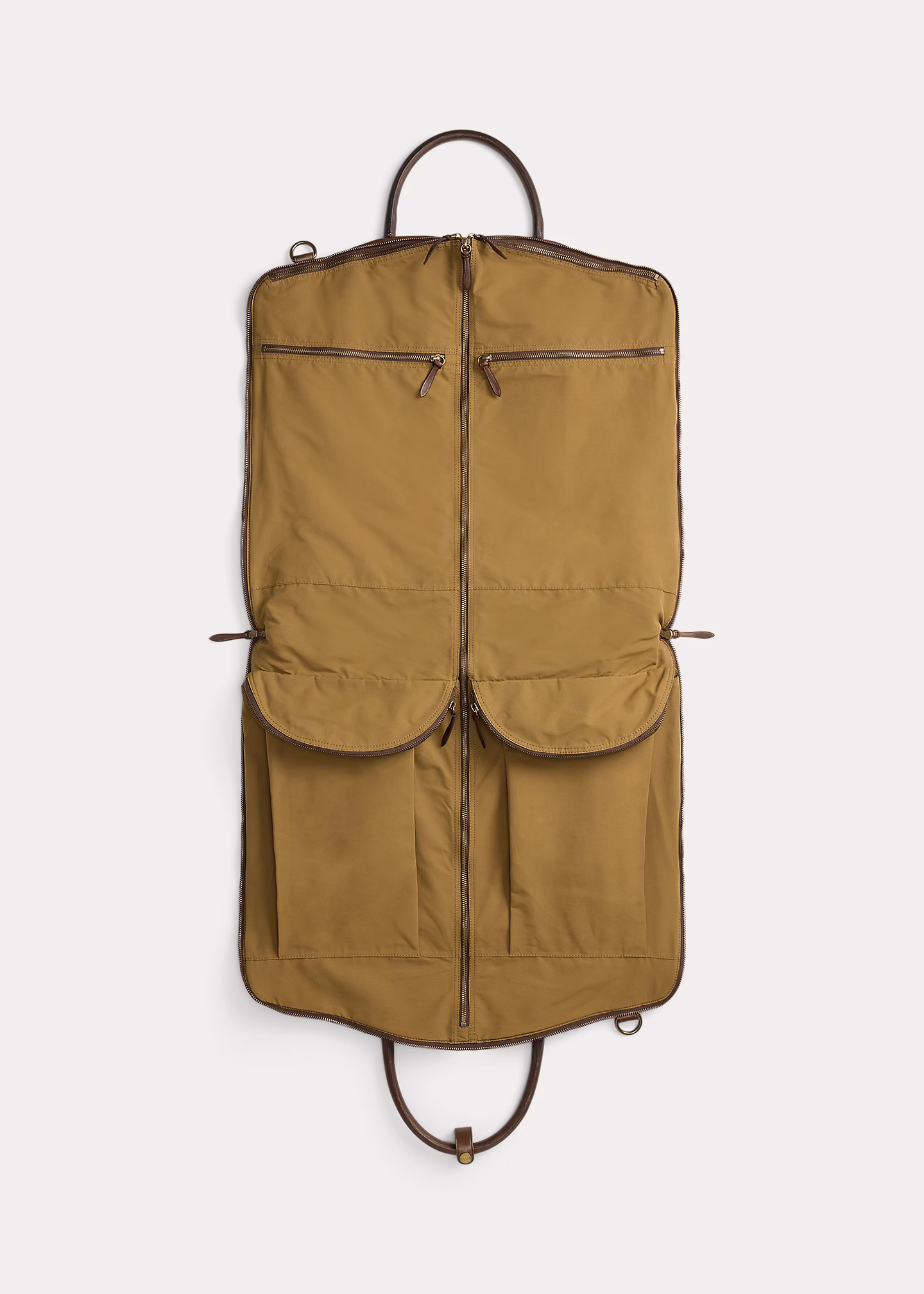 Wachstuch-Kleidertasche mit Lederbesatz - RALPH LAUREN OUTLET