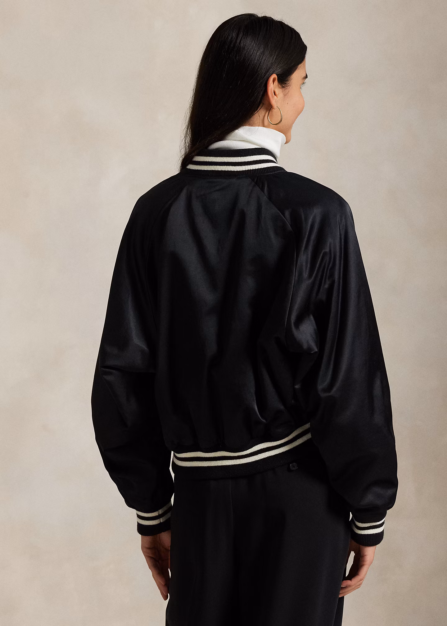 Bomberjacke aus Satin mit Logo - RALPH LAUREN OUTLET