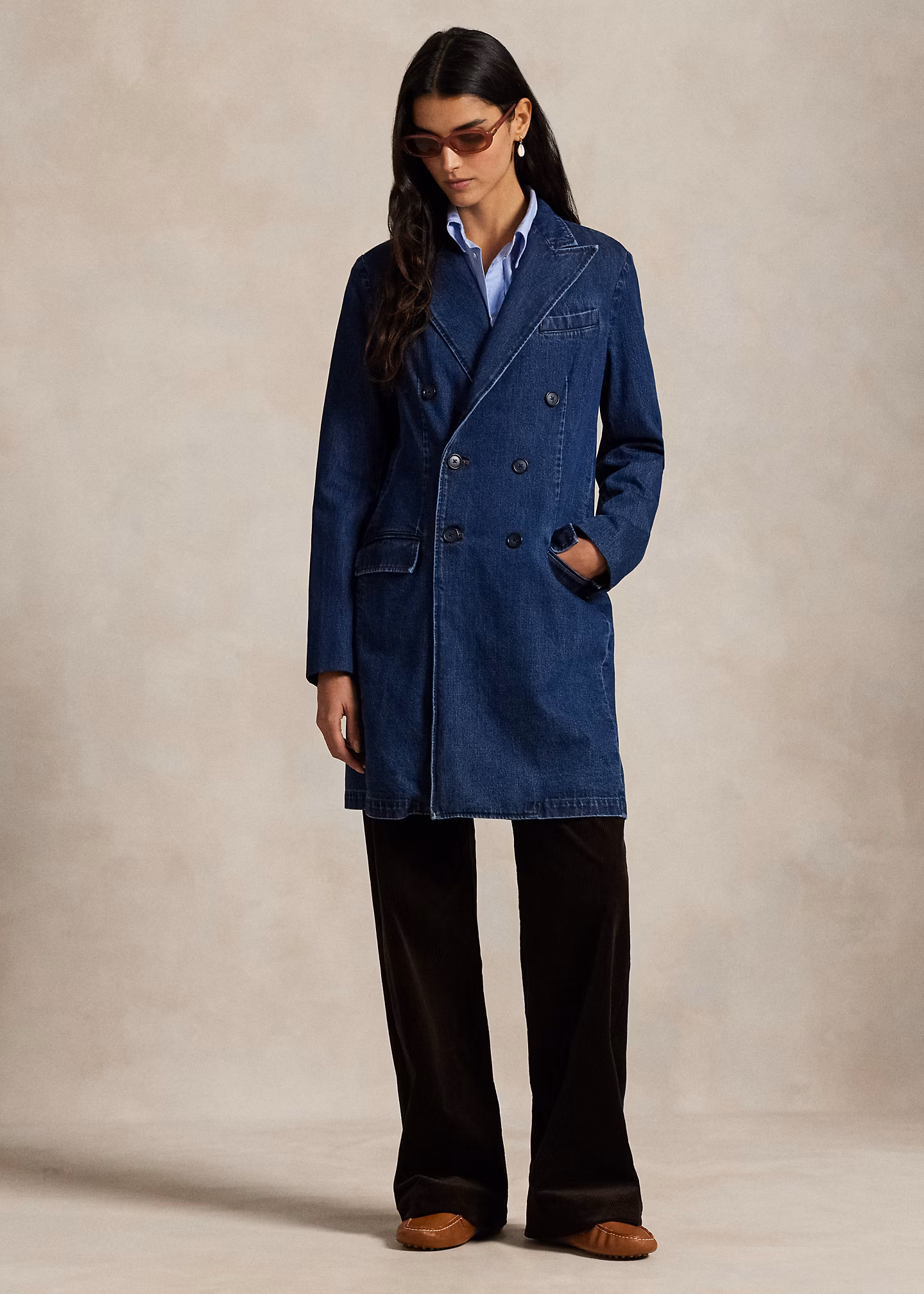 Zweireihige Jacke aus Denim - RALPH LAUREN OUTLET