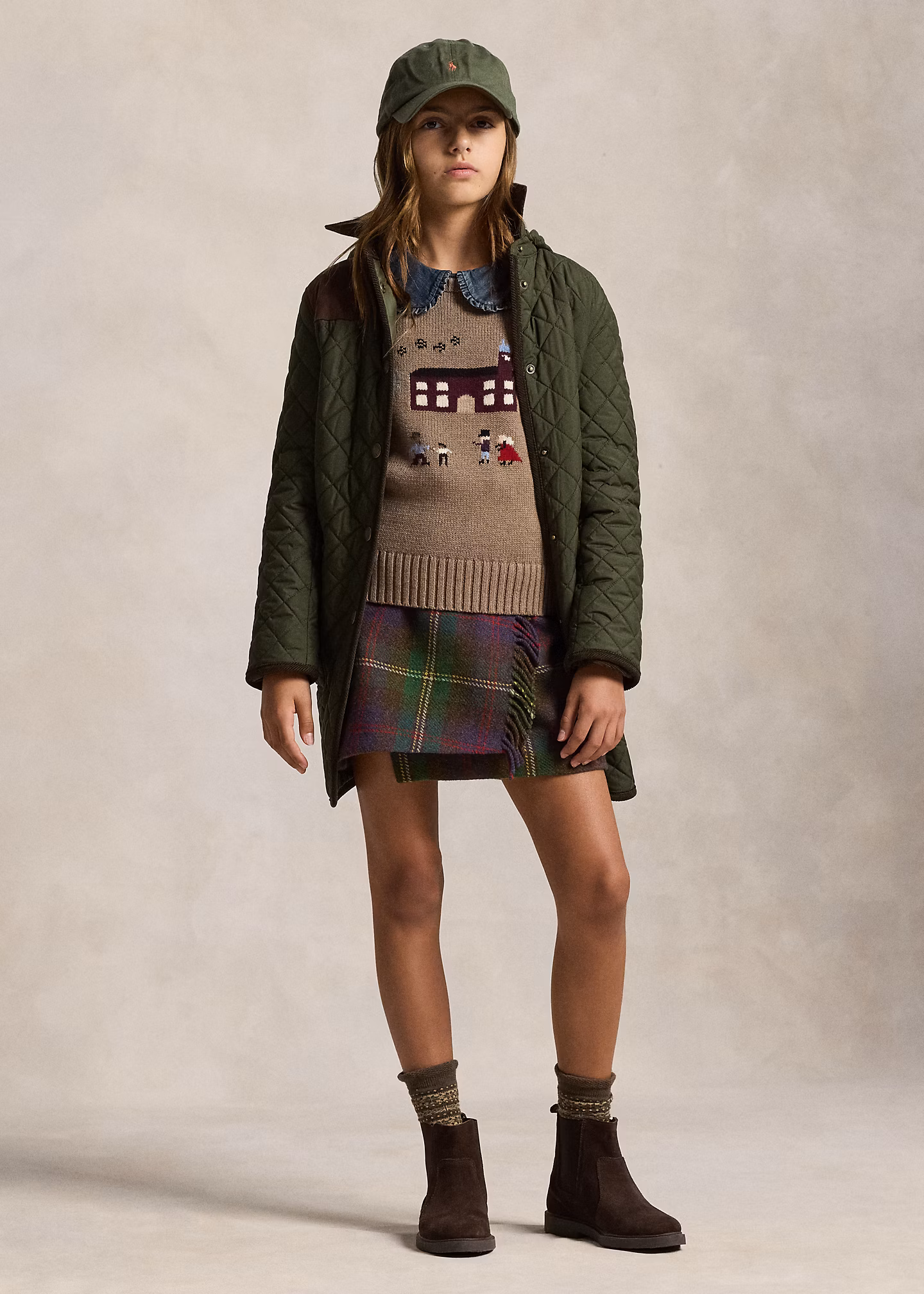 Karierter Wickelrock aus Wollmischung - RALPH LAUREN OUTLET