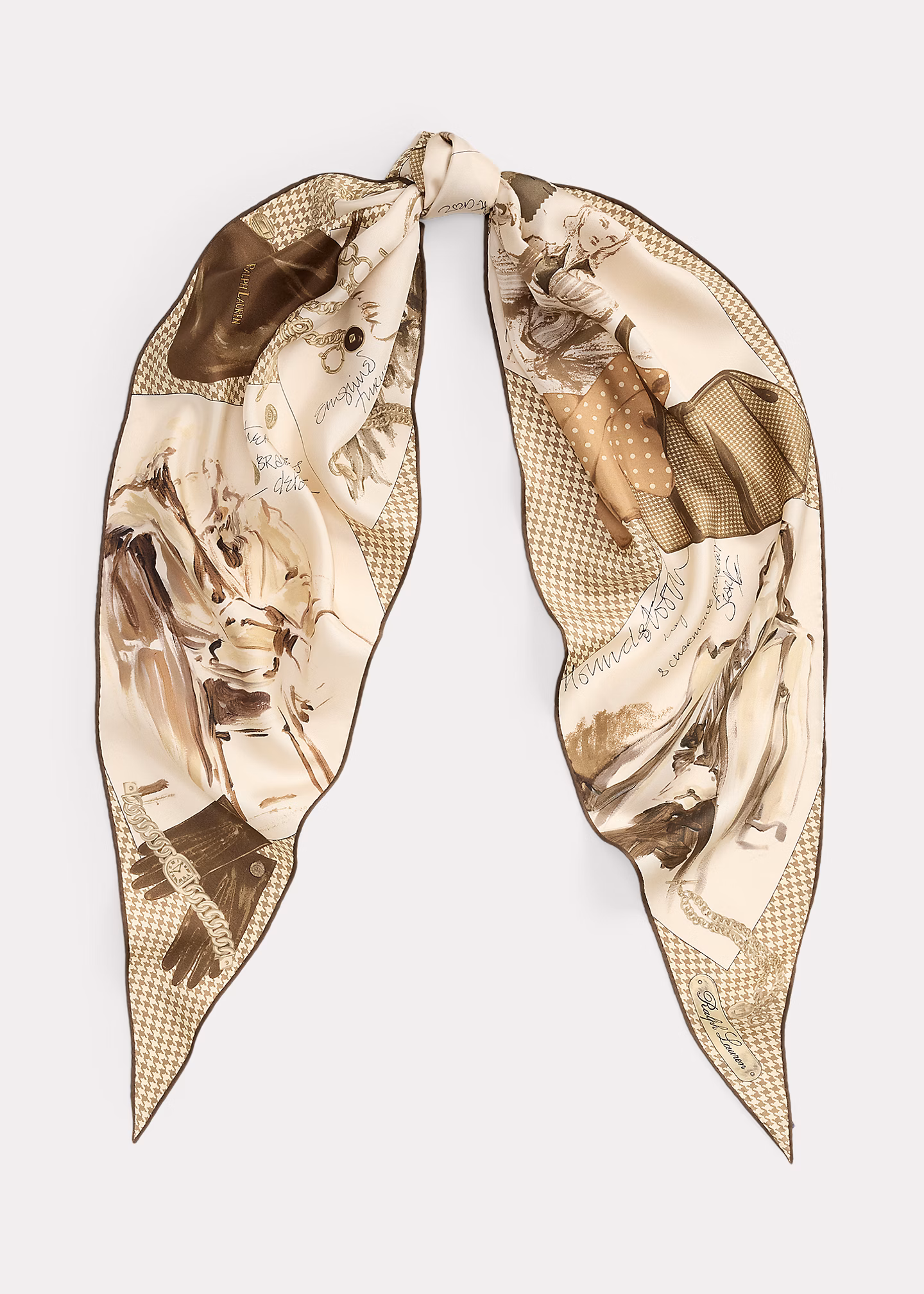 Seidentwill-Schal mit Tagebuchmotiv - RALPH LAUREN OUTLET