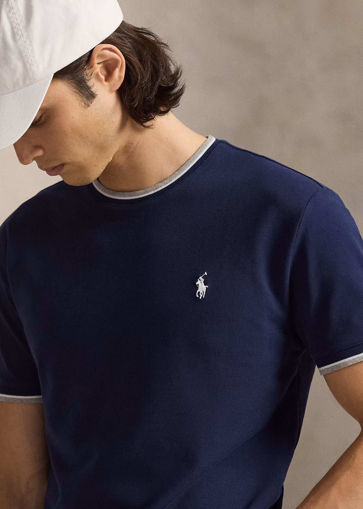 Classic-Fit T-Shirt aus Stretchpiqué - RALPH LAUREN OUTLET