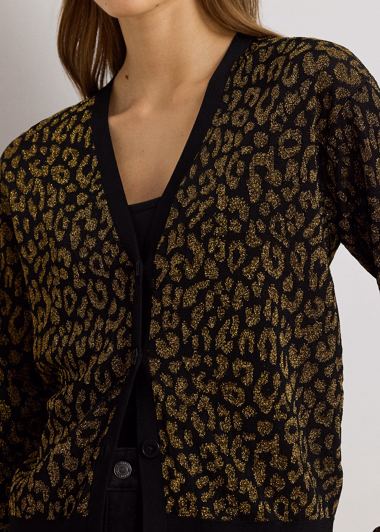 Strickjacke mit Metallic-Ozelot-Motiv - RALPH LAUREN OUTLET