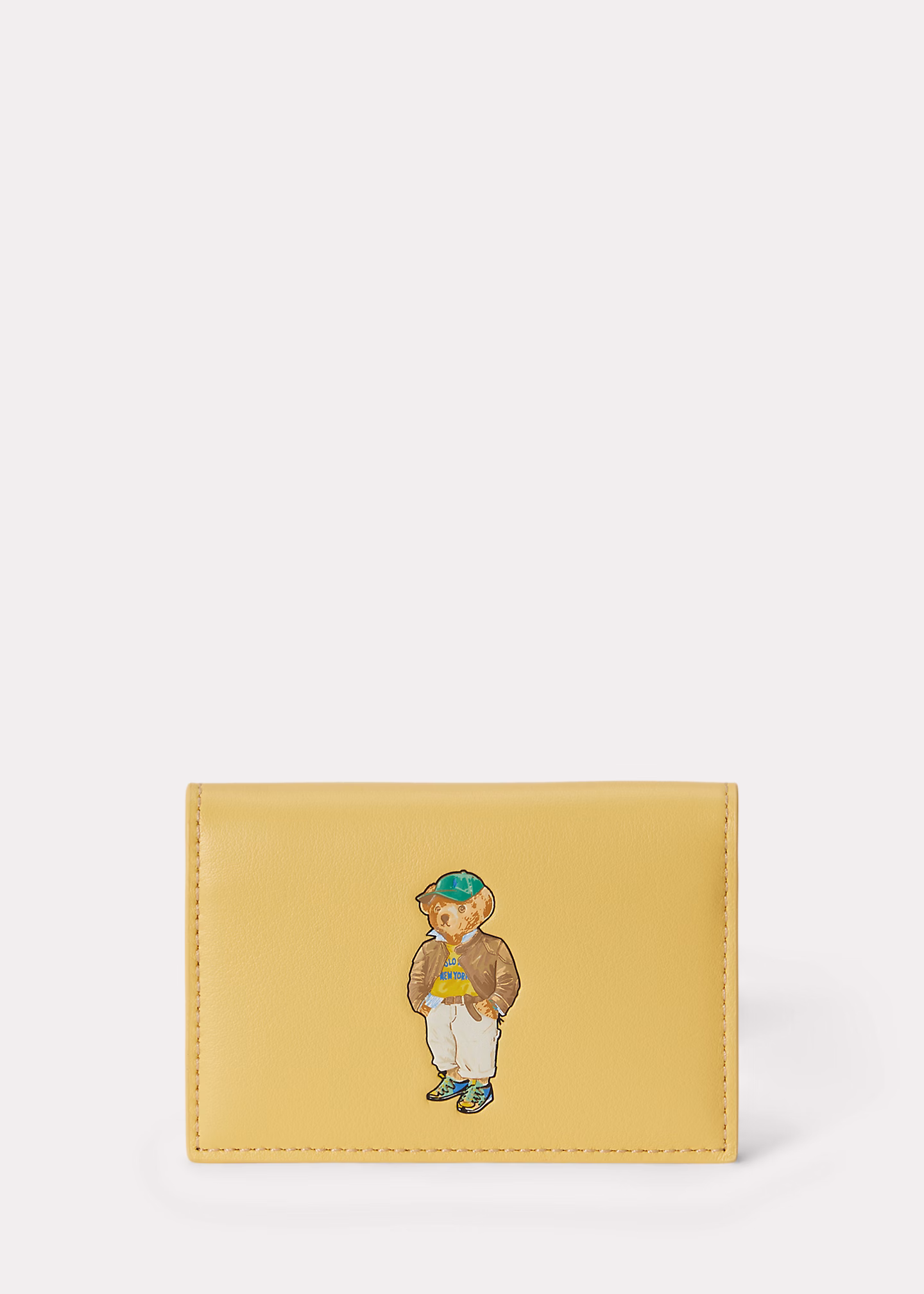 Lederkartenetui mit Klappe und Polo Bear - RALPH LAUREN OUTLET