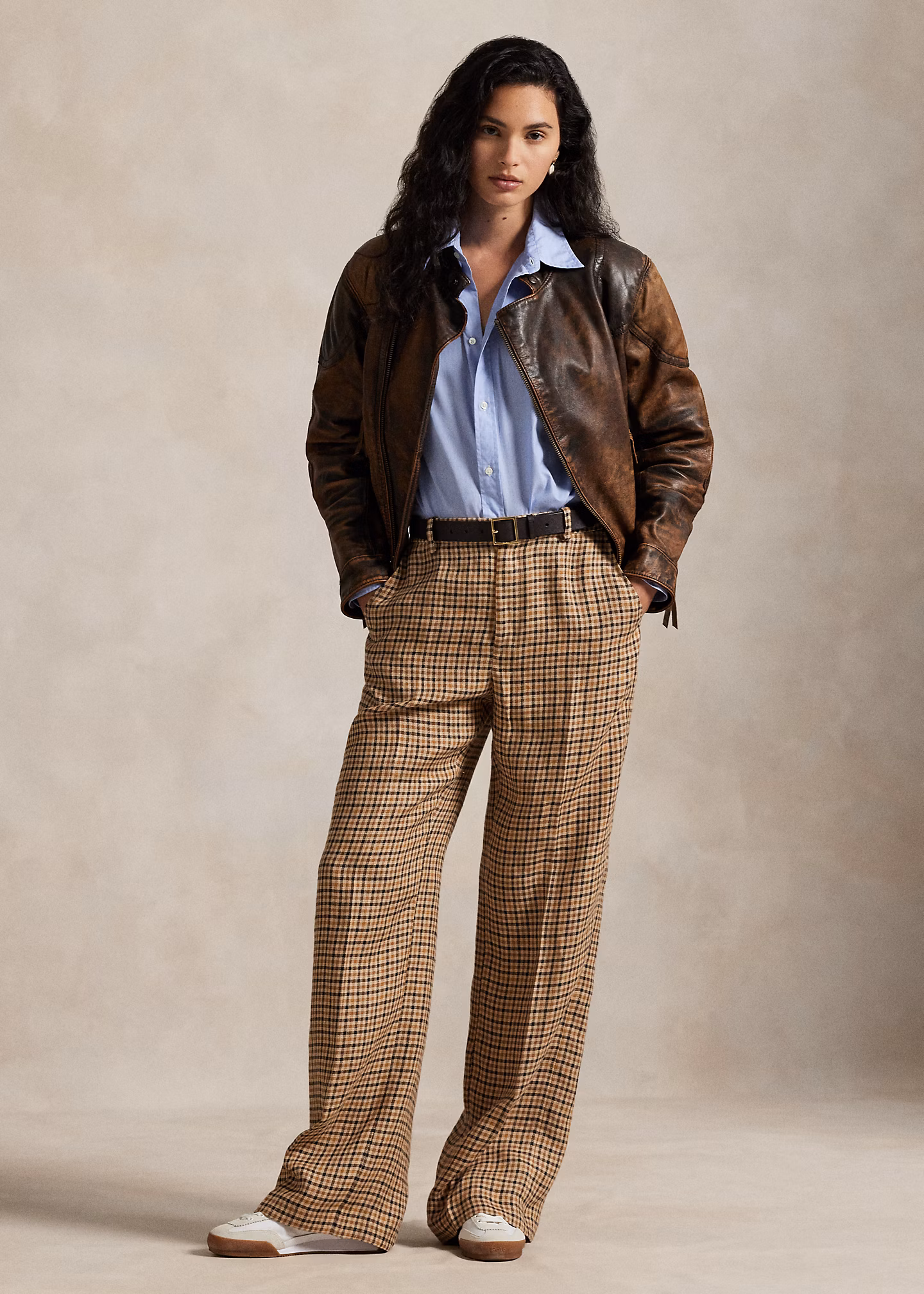 Karierte Hose mit weitem Bein - RALPH LAUREN OUTLET