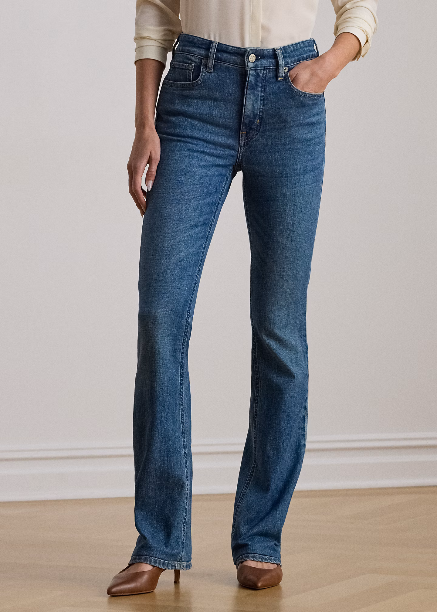 Bootcut-Jeans mit hoher Leibhöhe - RALPH LAUREN OUTLET