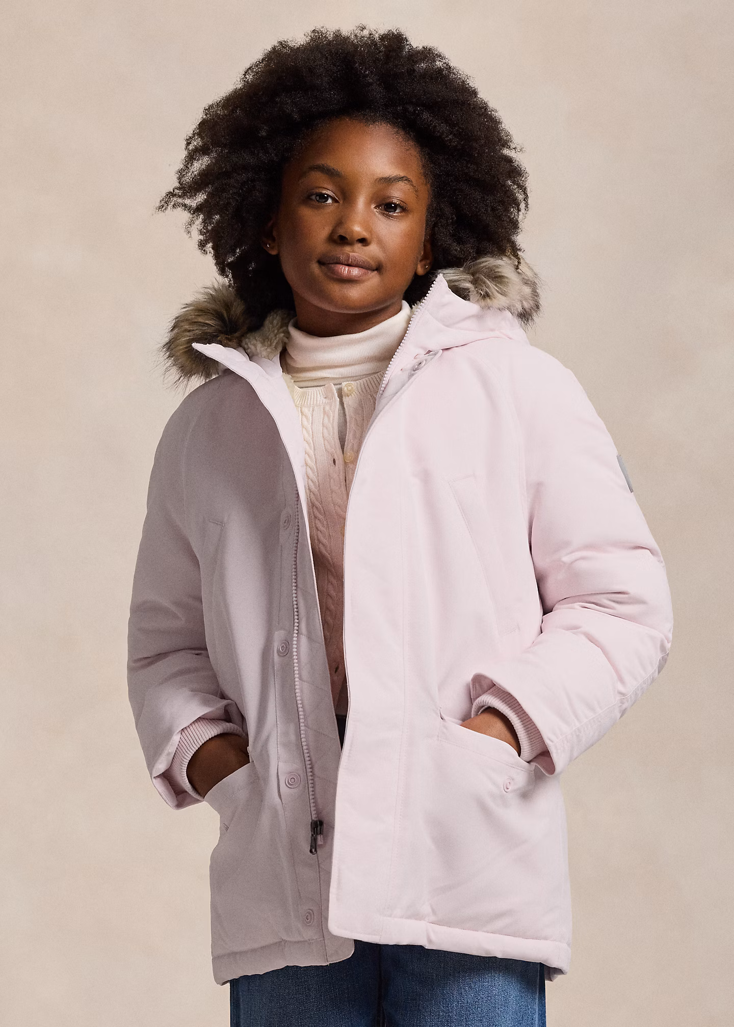 Daunenparka mit Kunstpelzbesatz - RALPH LAUREN OUTLET