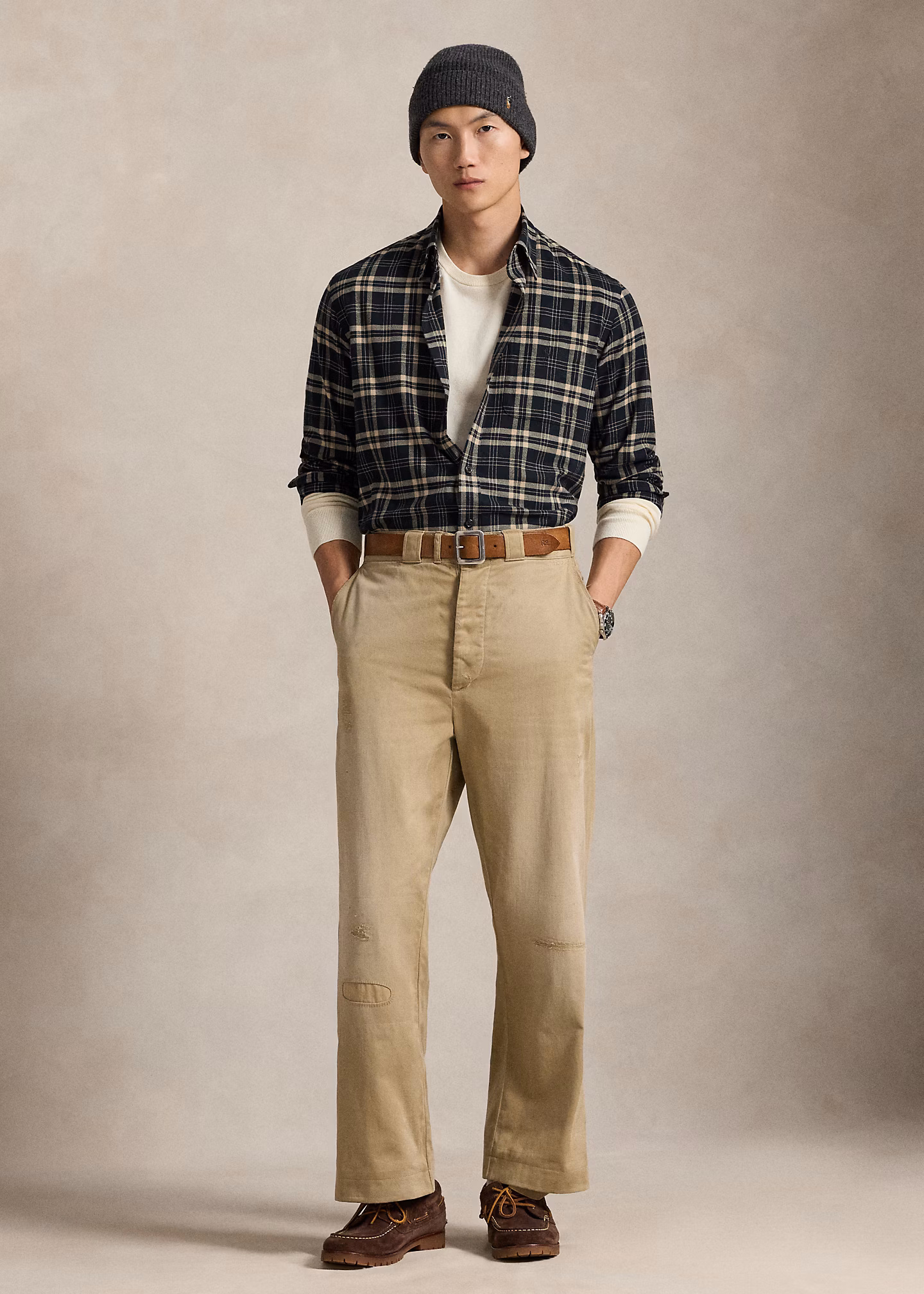 Custom-Fit Funktionshemd mit Karomuster - RALPH LAUREN OUTLET