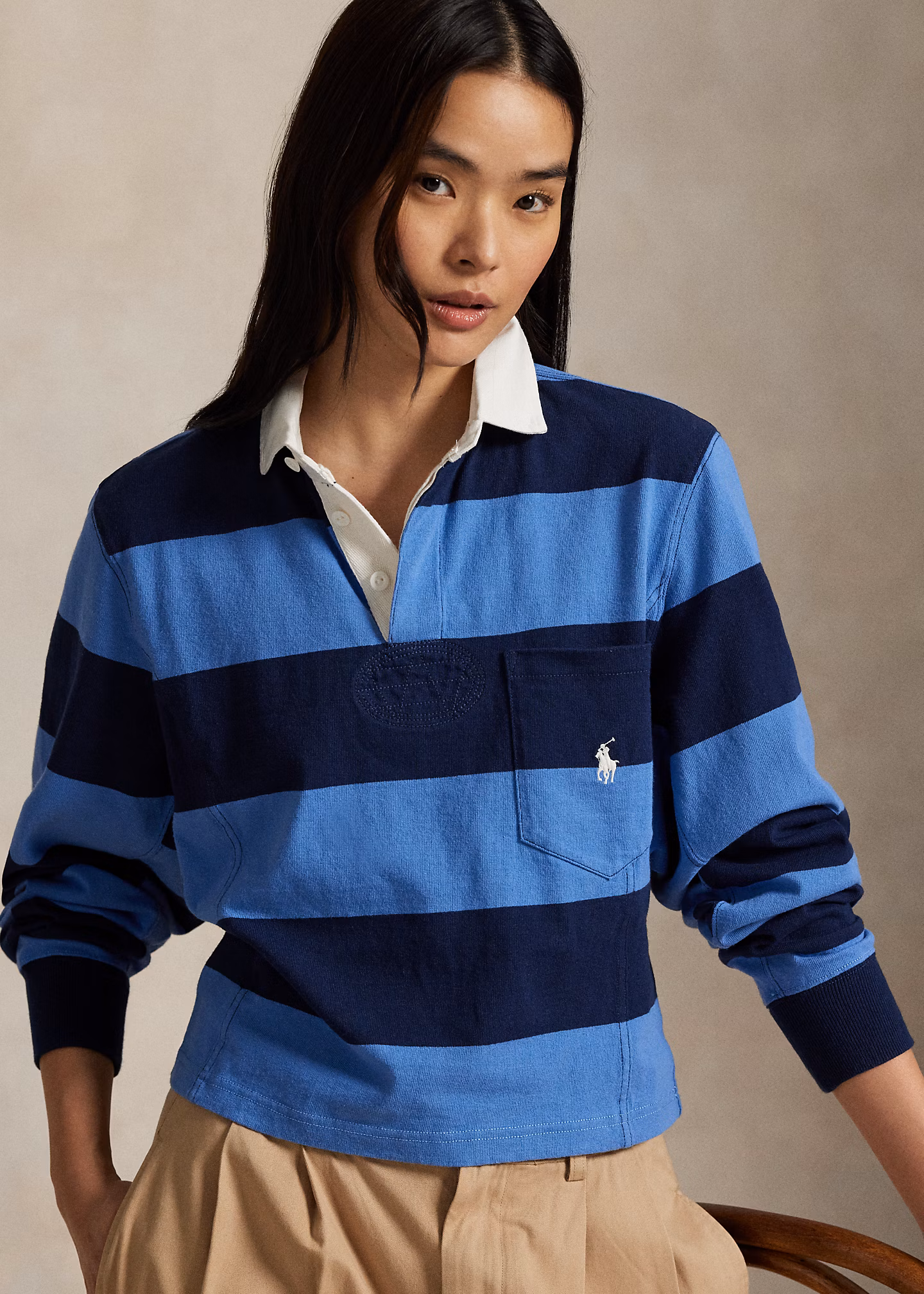 Geformtes Rugbyhemd aus Jersey - RALPH LAUREN OUTLET