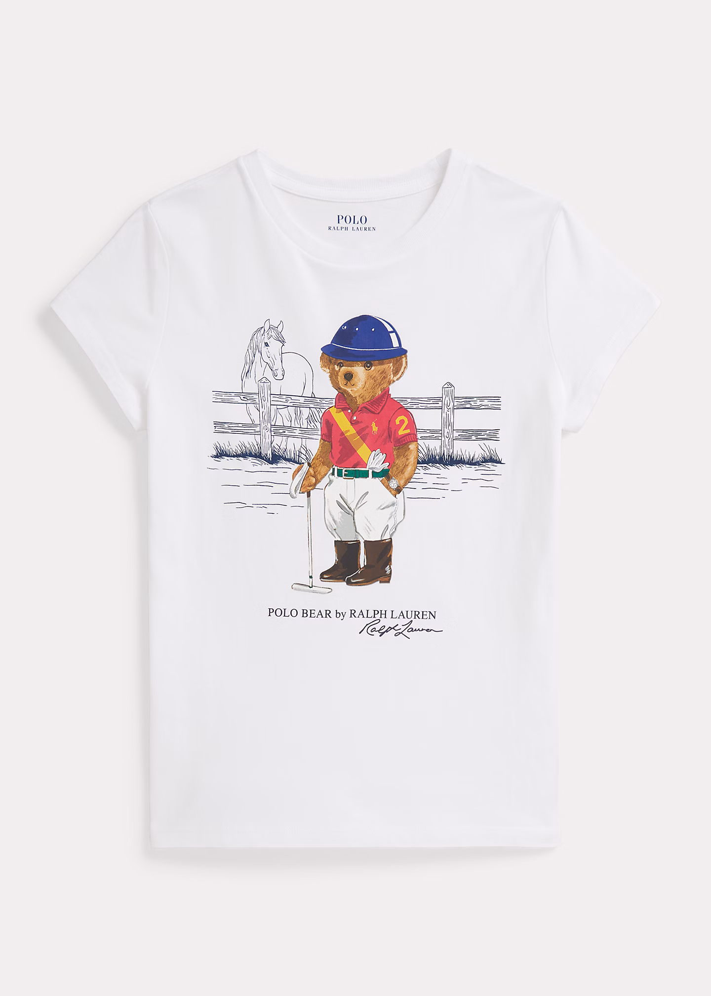 Baumwolljersey-T-Shirt mit Polo Bear - RALPH LAUREN OUTLET