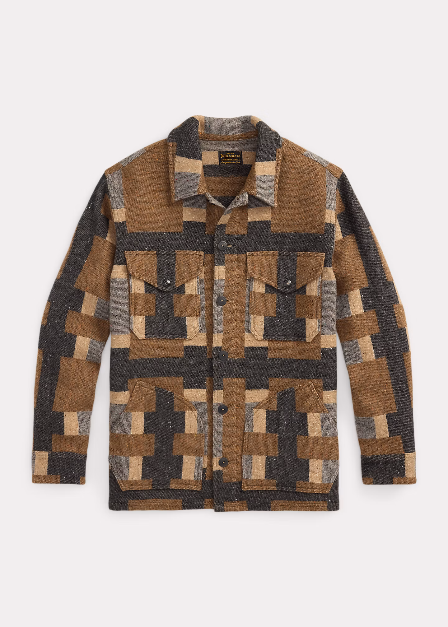 Jacquard-Hemdjacke aus Wollmischung - RALPH LAUREN OUTLET