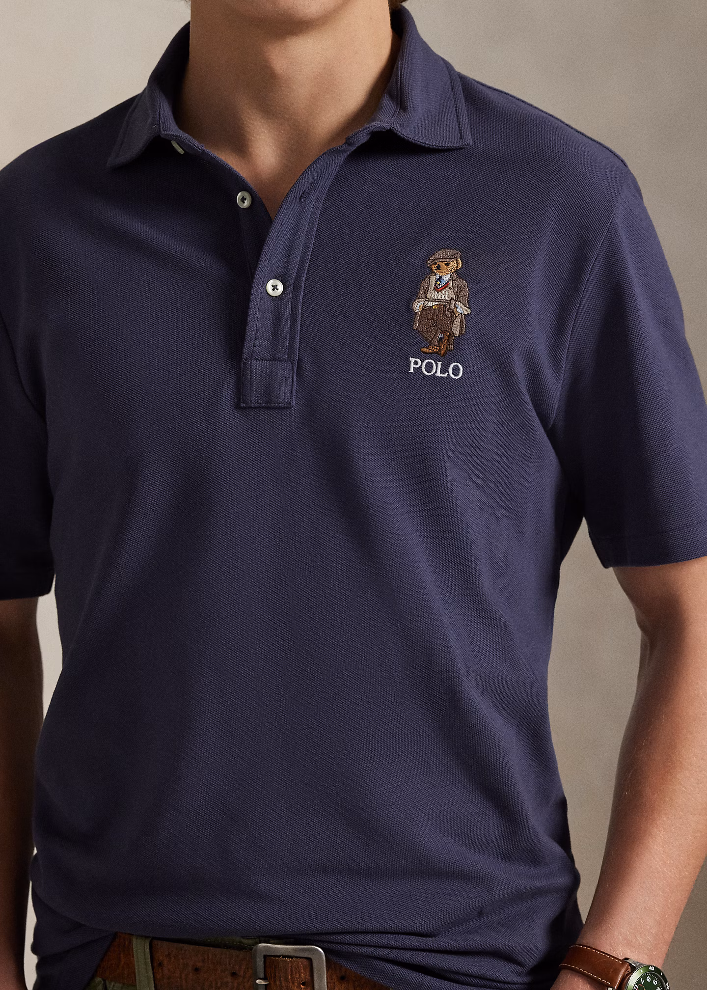 Custom-Slim-Fit Poloshirt mit Polo Bear - RALPH LAUREN OUTLET