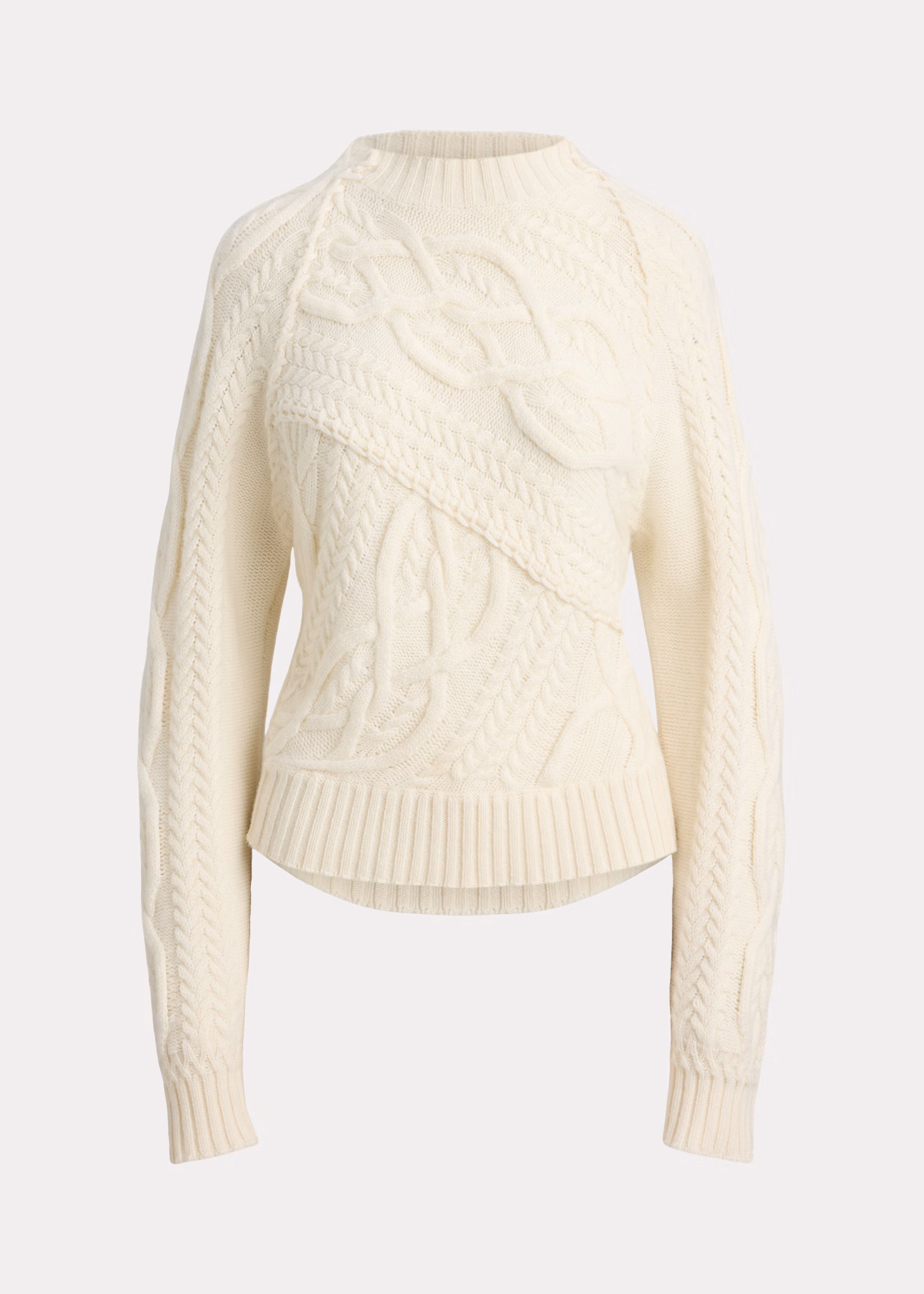 Kaschmir-Rundhalspullover mit Zopfmuster - RALPH LAUREN OUTLET