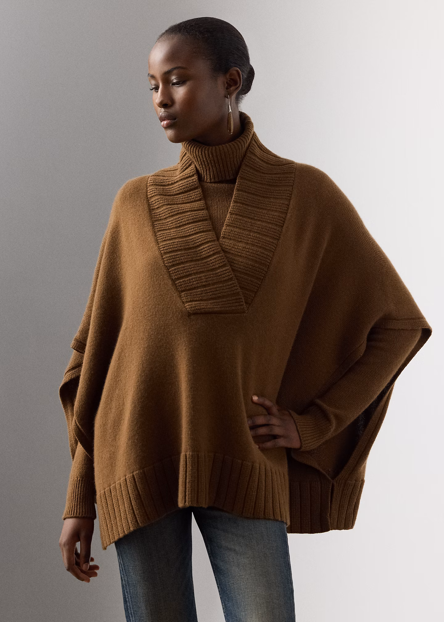 Cape-Pullover aus Kaschmirjersey - RALPH LAUREN OUTLET