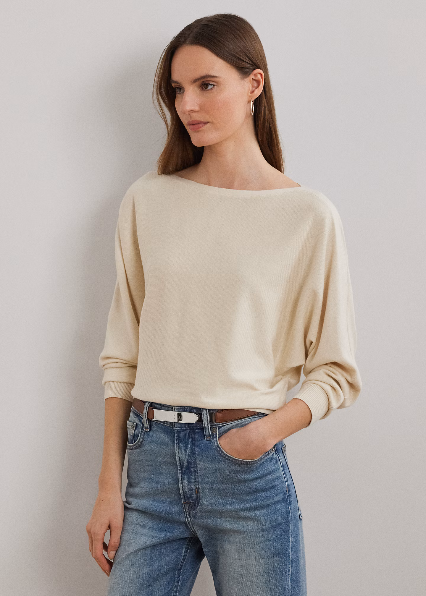 Baumwollpullover mit Fledermausärmeln - RALPH LAUREN OUTLET