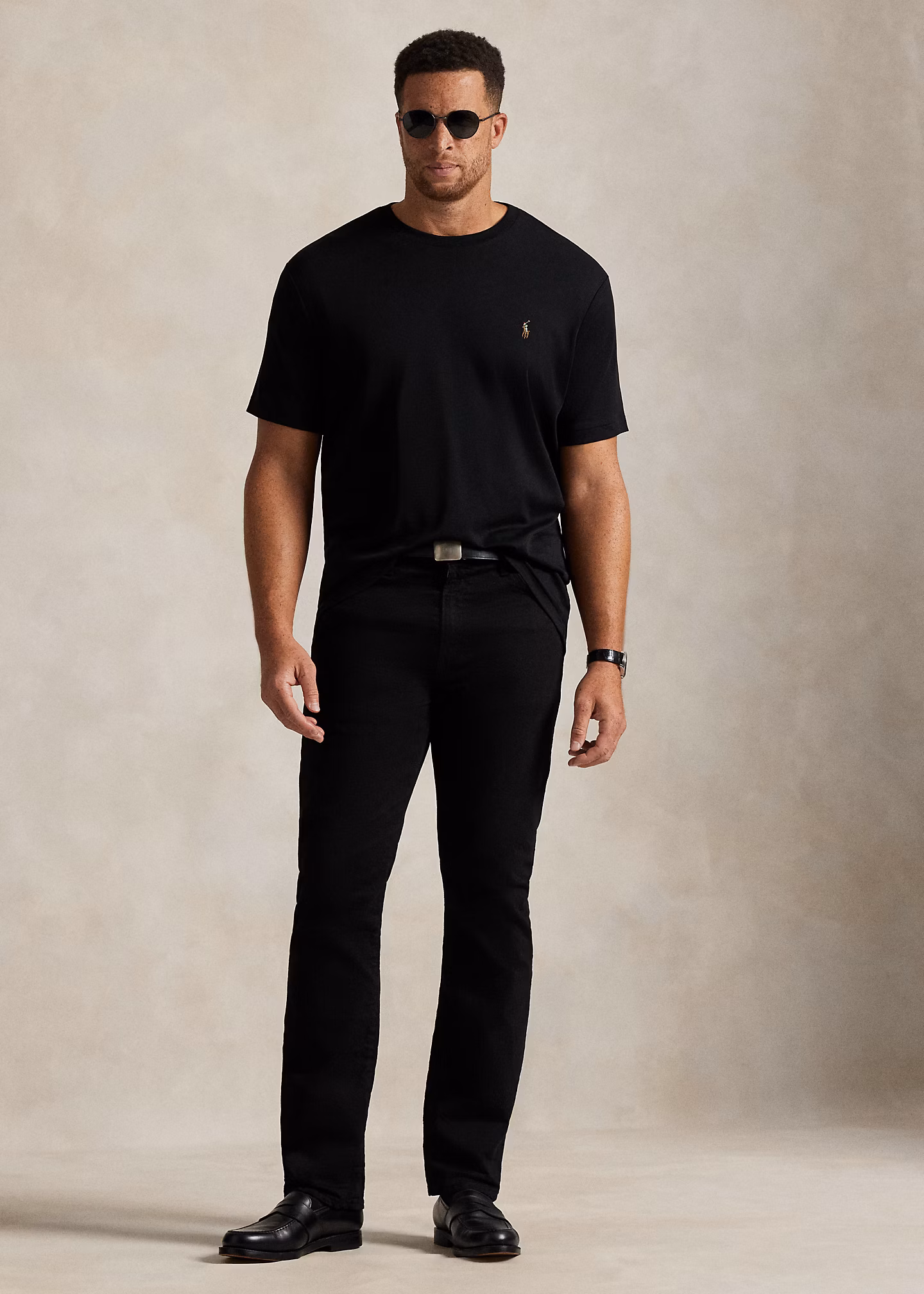 Baumwoll-T-Shirt mit Rundhalsausschnitt - RALPH LAUREN OUTLET