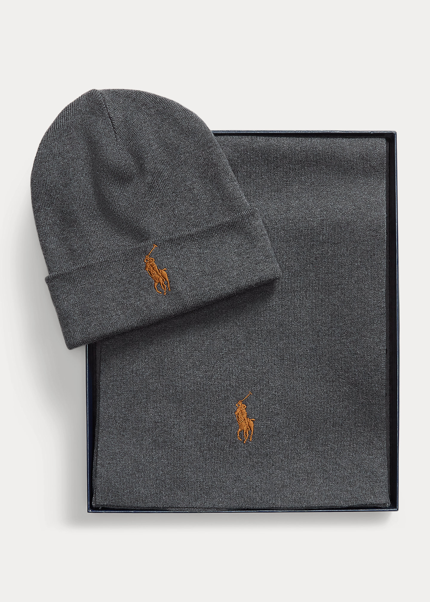 Gerippte Mütze und Schal im Geschenkset - RALPH LAUREN OUTLET
