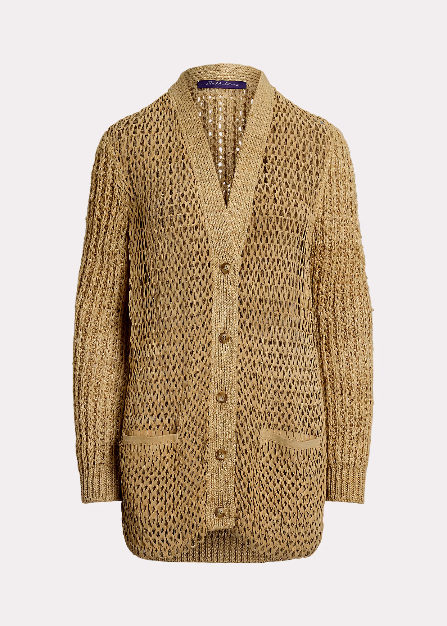 Strickjacke aus Seide und Wildleder - RALPH LAUREN OUTLET