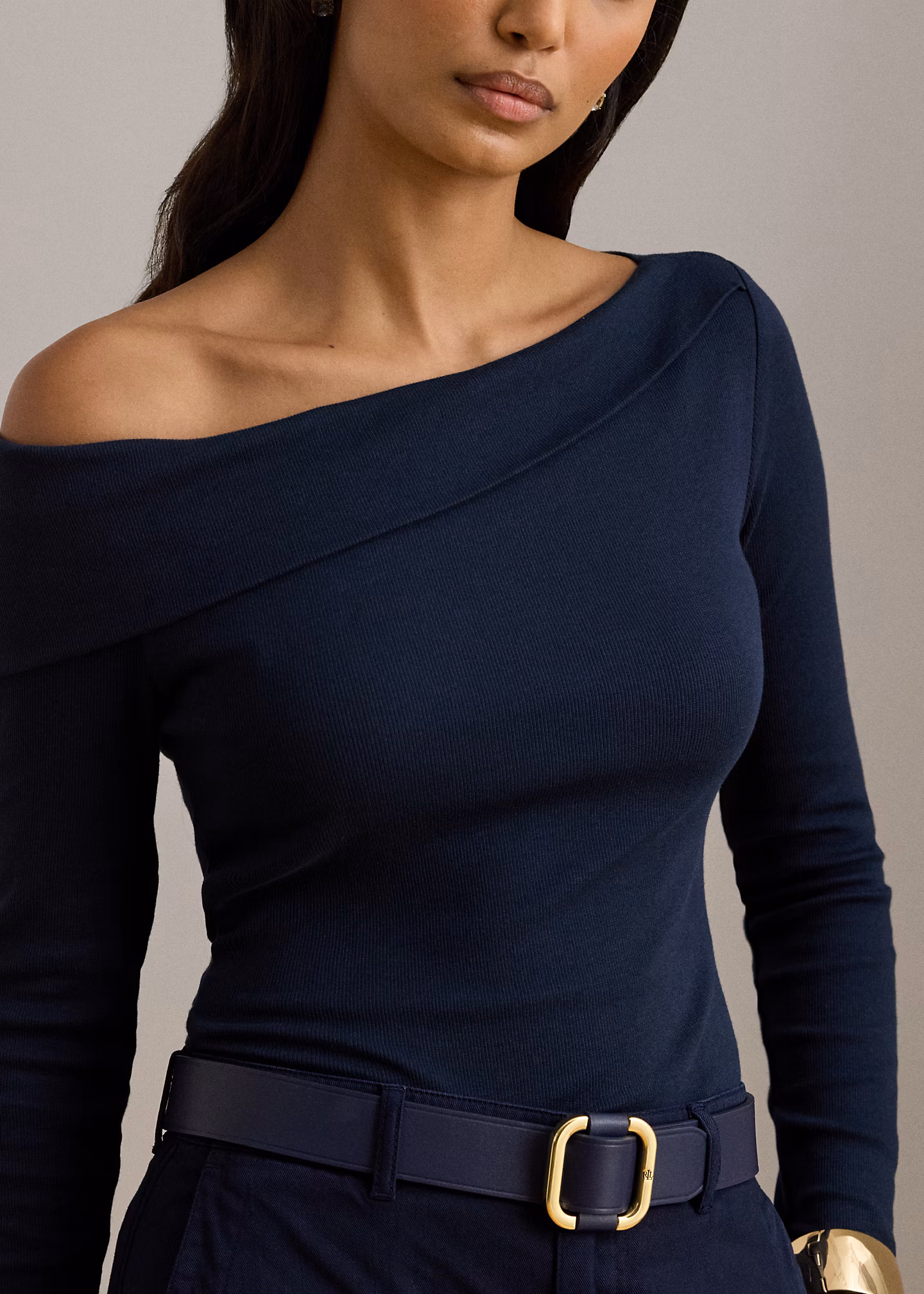 Asymmetrisches schulterfreies Top - RALPH LAUREN OUTLET