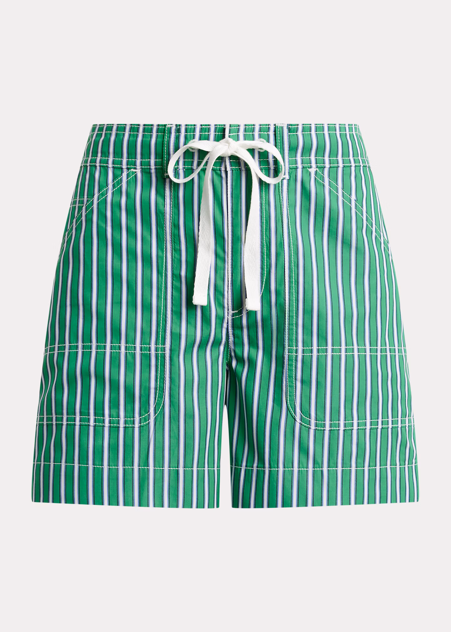 Gestreifte Baumwollshorts mit Tunnelzug - RALPH LAUREN OUTLET