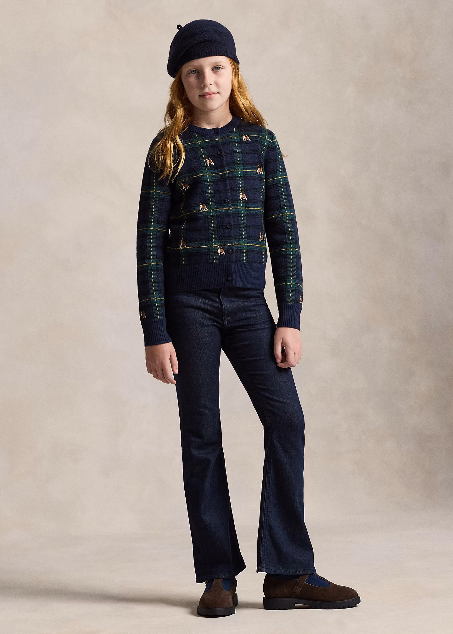 Bestickte Wollstrickjacke mit Hundemotiv - RALPH LAUREN OUTLET