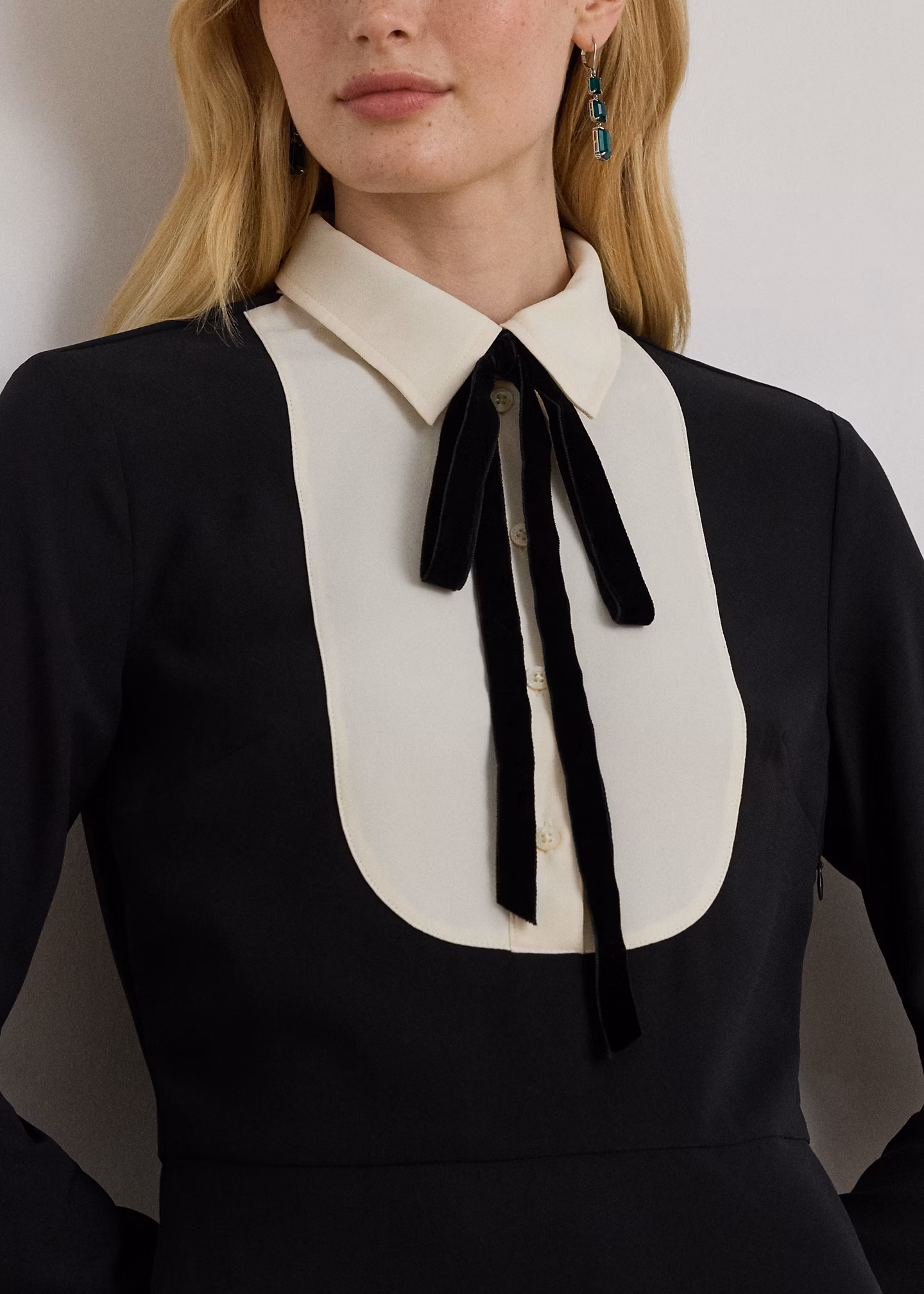 Zweifarbiges Kleid mit Bindedetail - RALPH LAUREN OUTLET