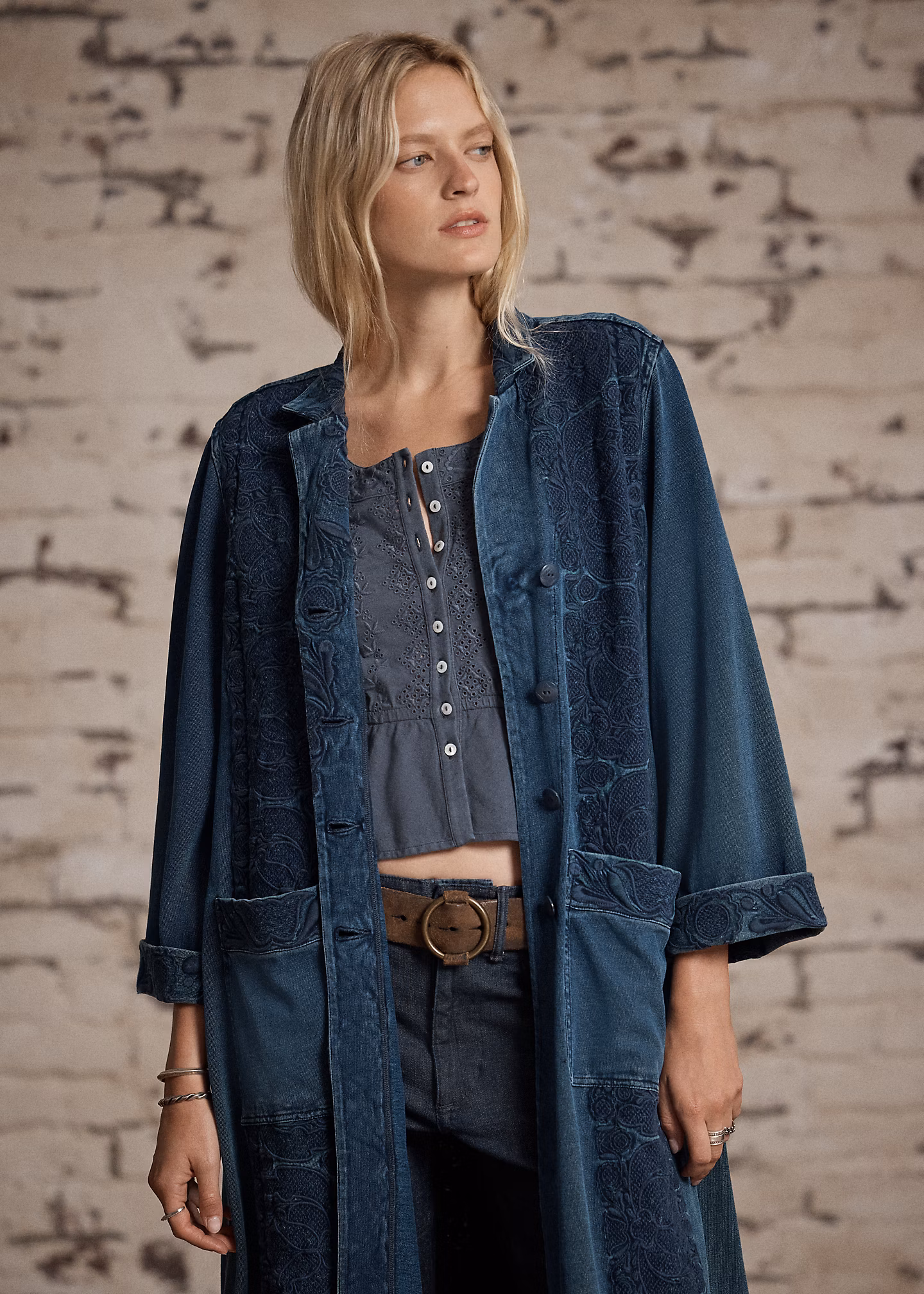 Bestickter Staubmantel aus Jersey - RALPH LAUREN OUTLET