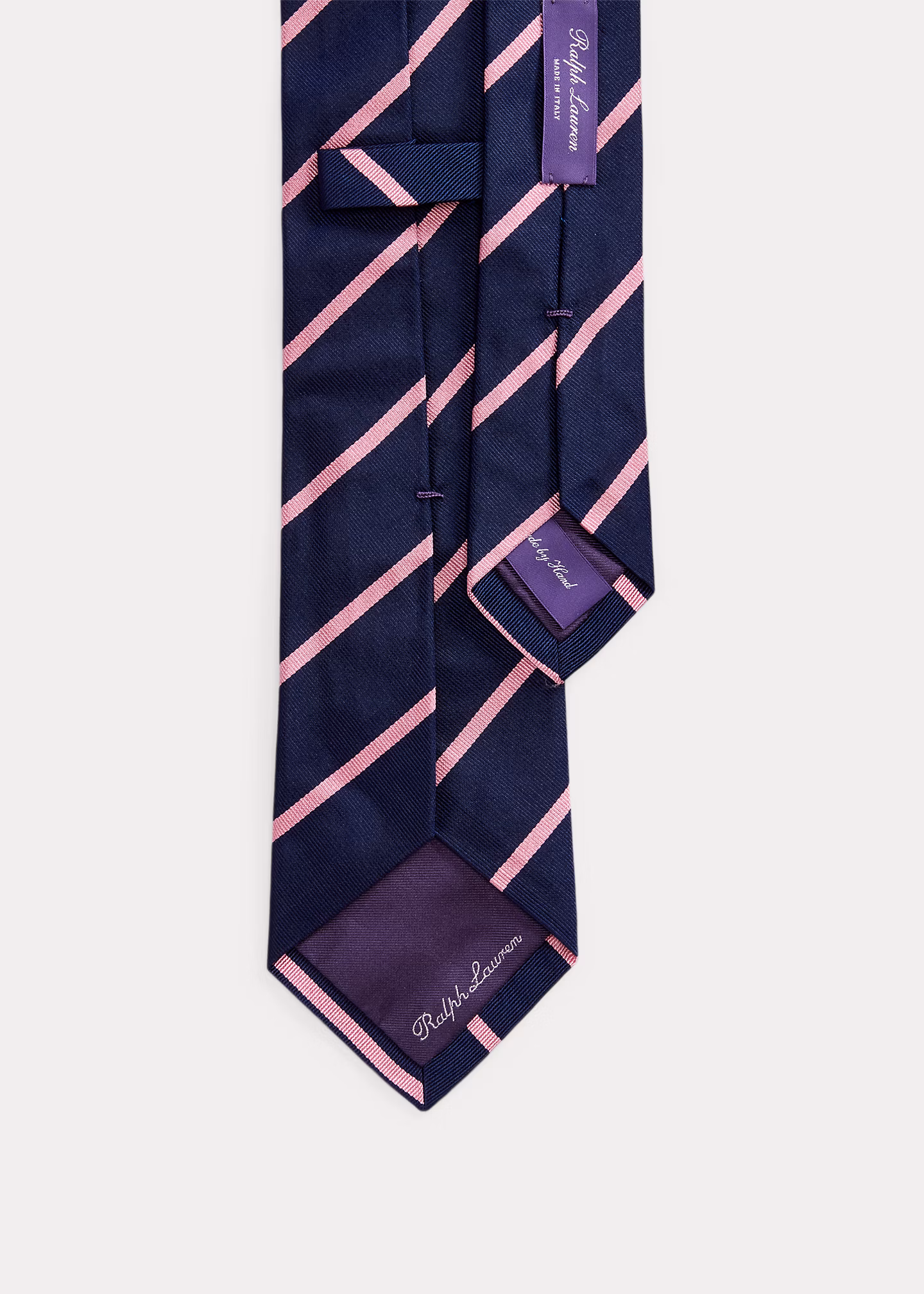 Seidenripskrawatte mit Streifen - RALPH LAUREN OUTLET