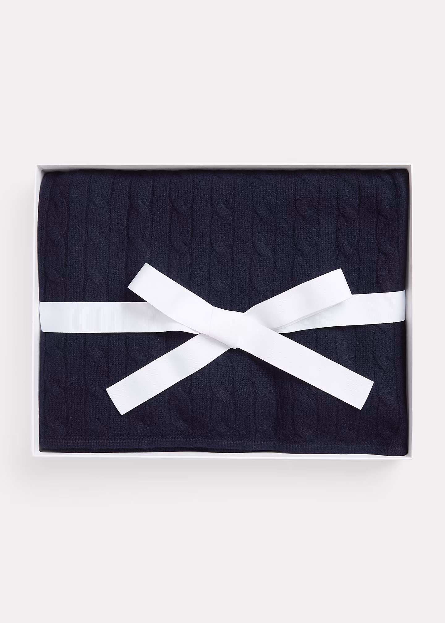 Kaschmirdecke mit Zopfmuster - RALPH LAUREN OUTLET