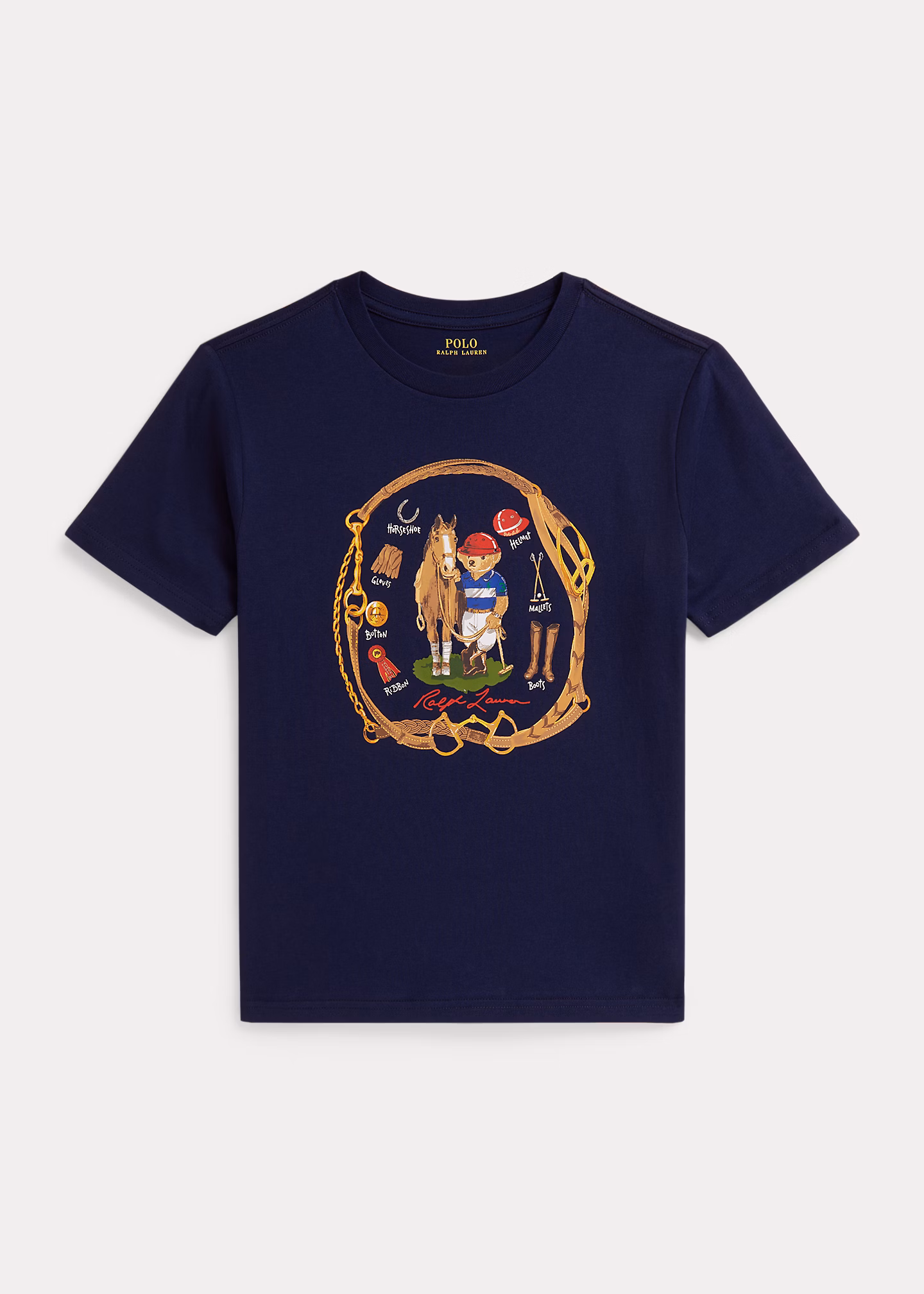 Baumwolljersey-T-Shirt mit Polo Bear - RALPH LAUREN OUTLET