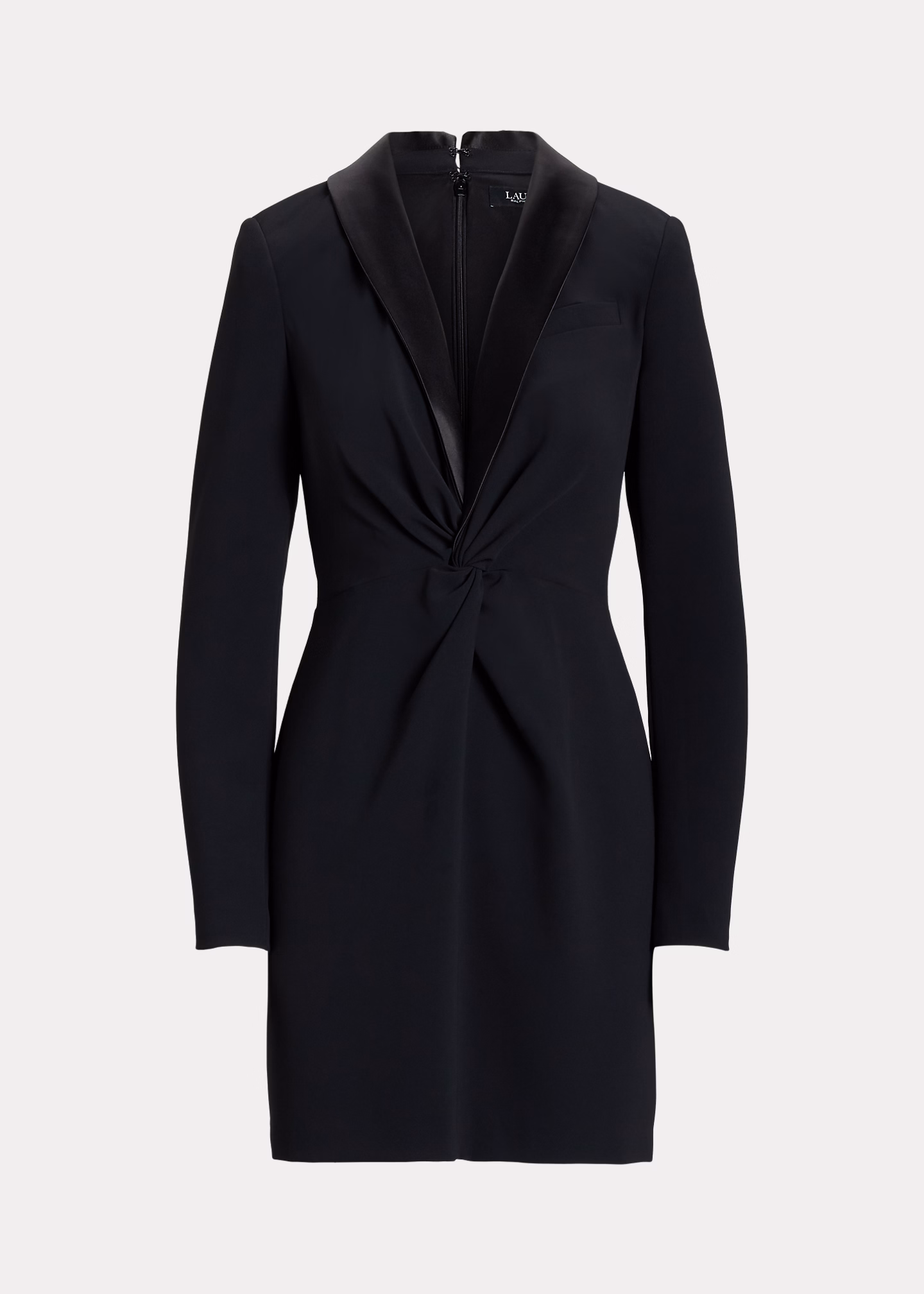 Crêpe-Cocktailkleid mit Satinbesatz - RALPH LAUREN OUTLET