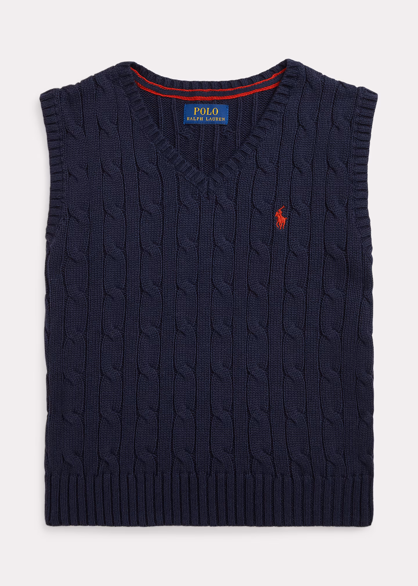 Baumwollpullunder mit Zopfmuster - RALPH LAUREN OUTLET