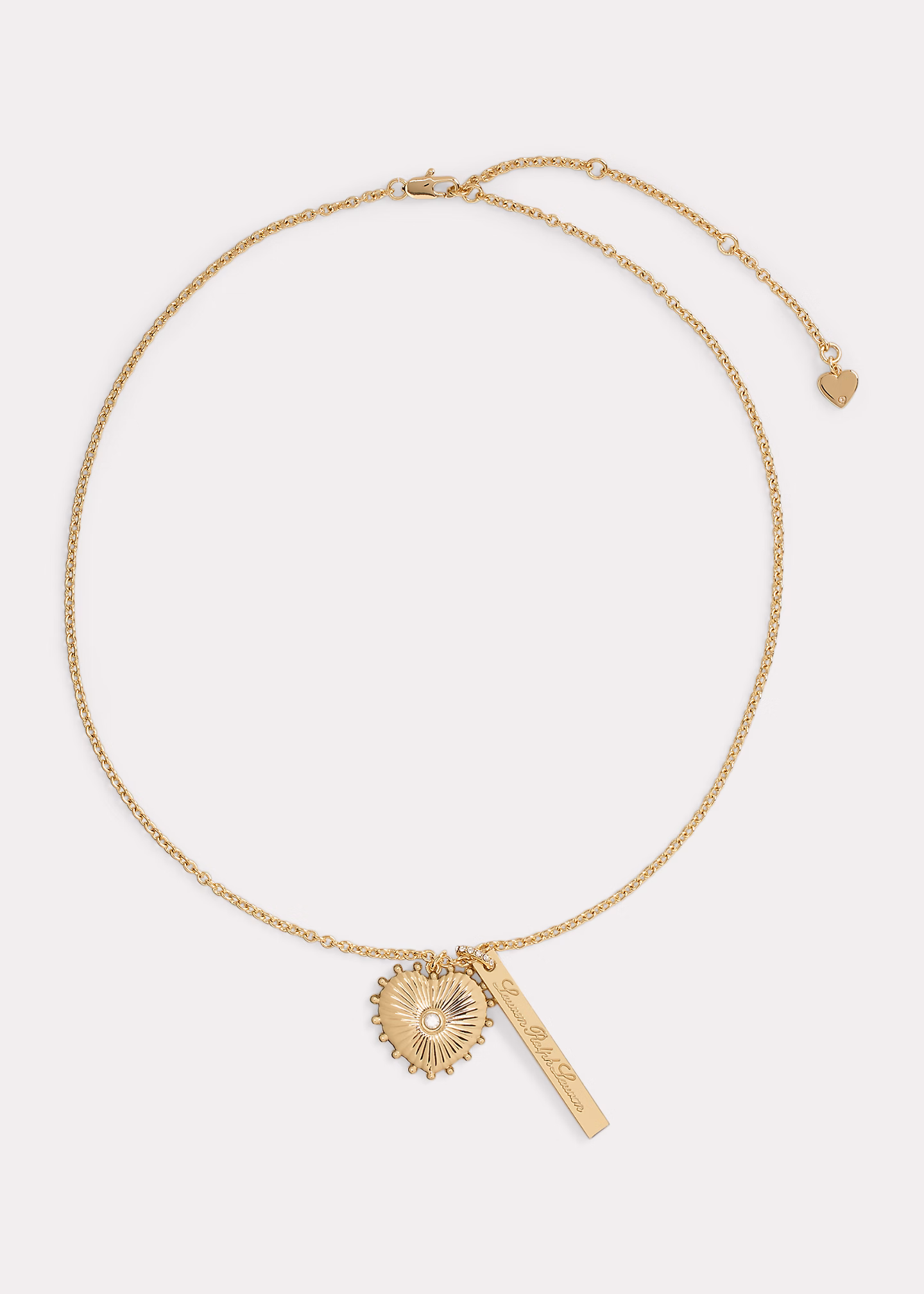 Vergoldete Kette mit Herz & Logo-Charms - RALPH LAUREN OUTLET