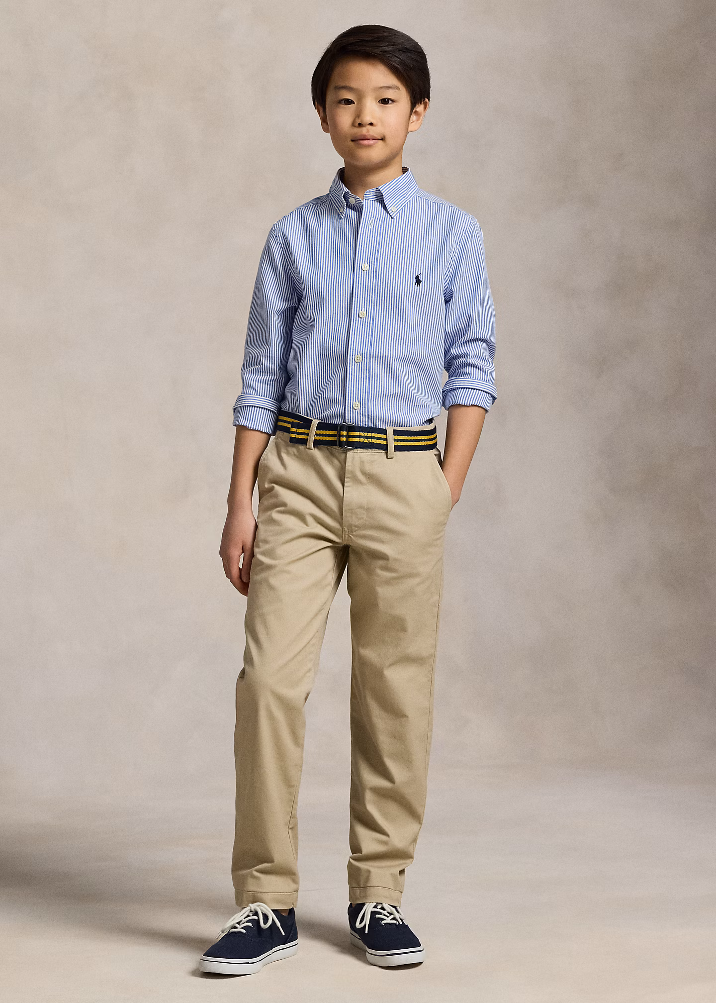 Slim-Fit Stretch-Twillhose mit Gürtel - RALPH LAUREN OUTLET