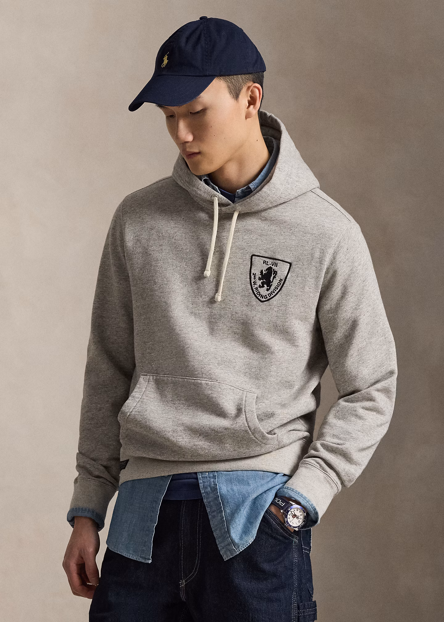 Fleece-Kapuzenpullover mit Stickerei - RALPH LAUREN OUTLET