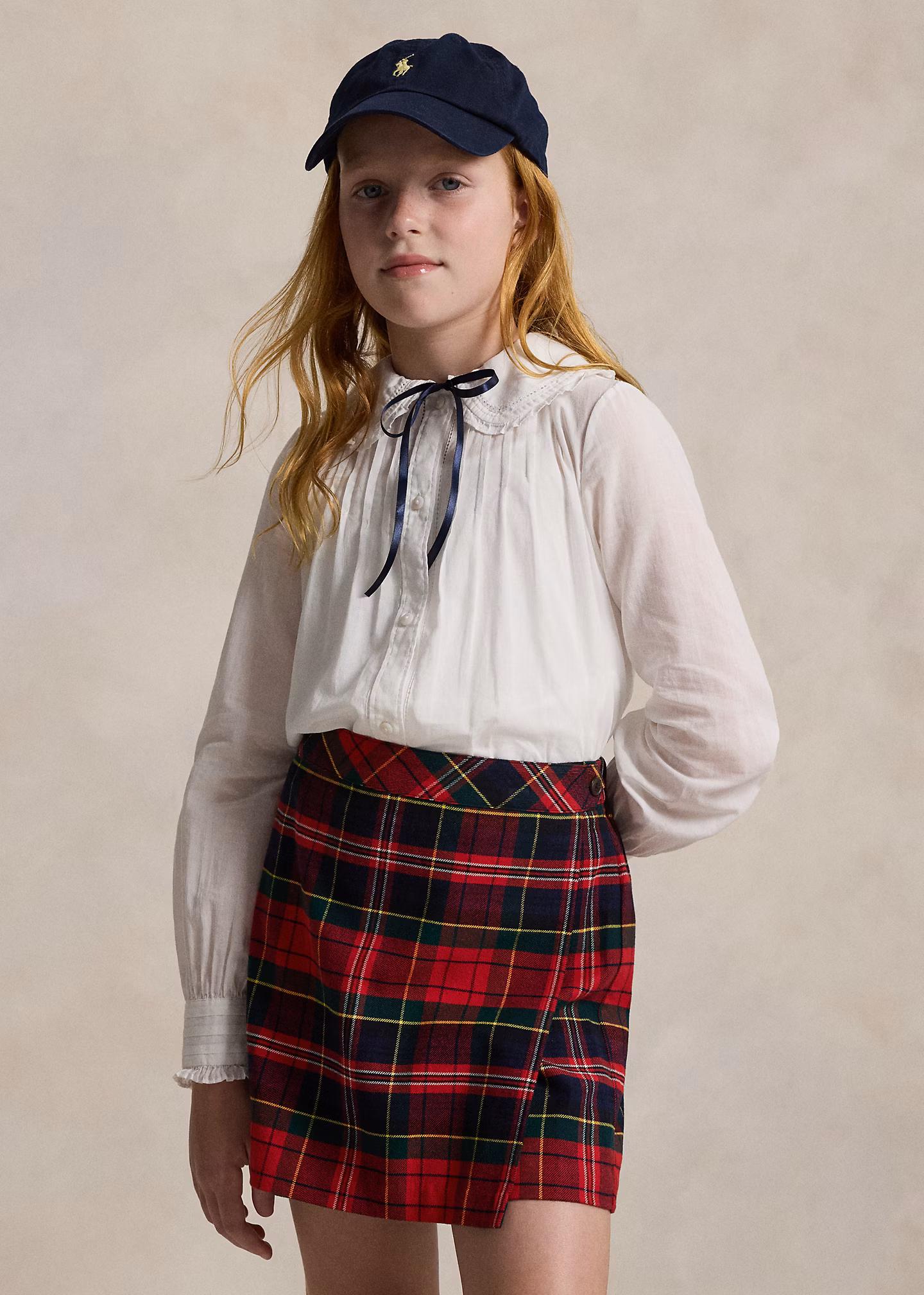 Baumwollvoile-Oberteil mit Rüschen - RALPH LAUREN OUTLET