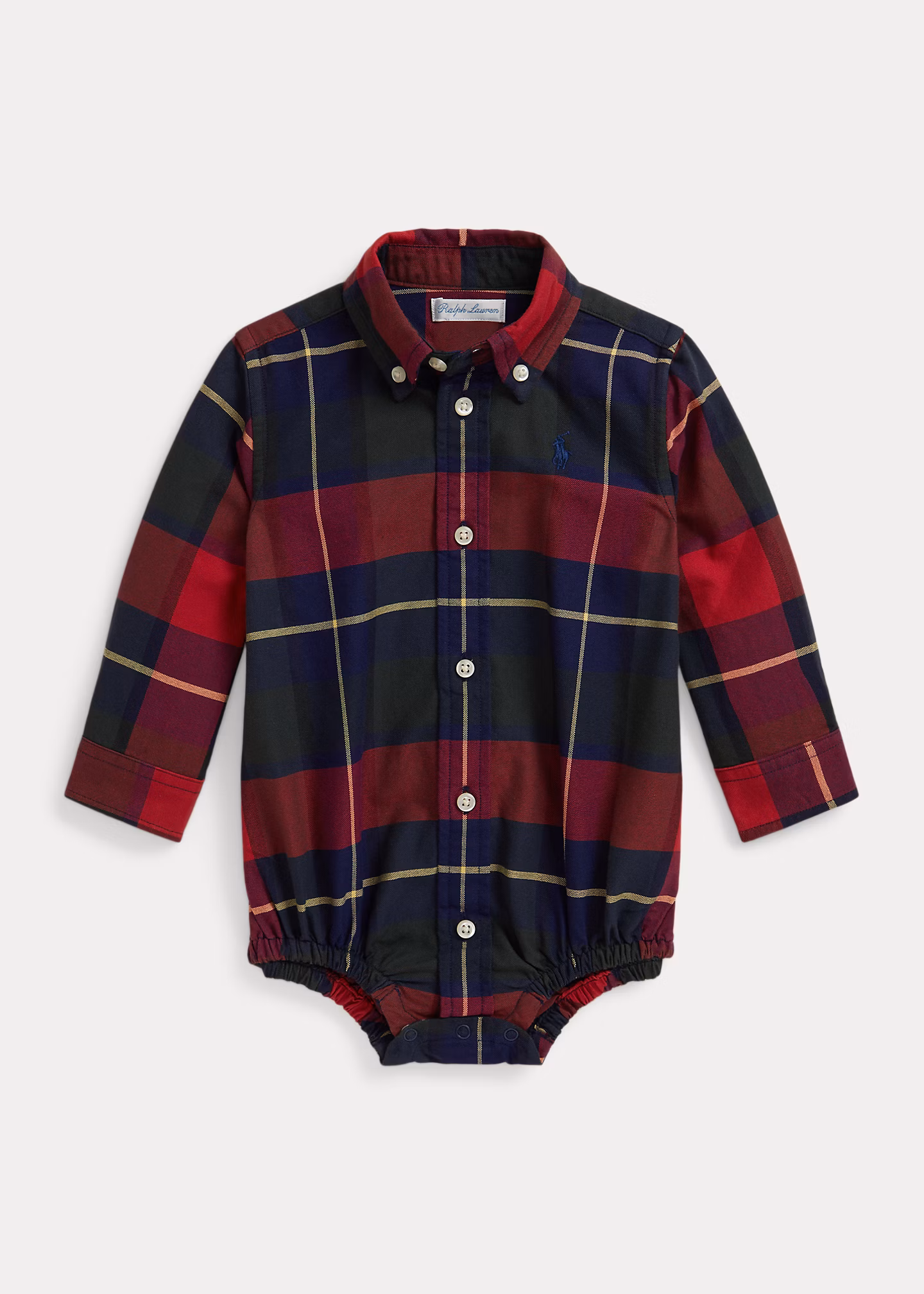 Karierter Babybody aus Baumwolloxford - RALPH LAUREN OUTLET