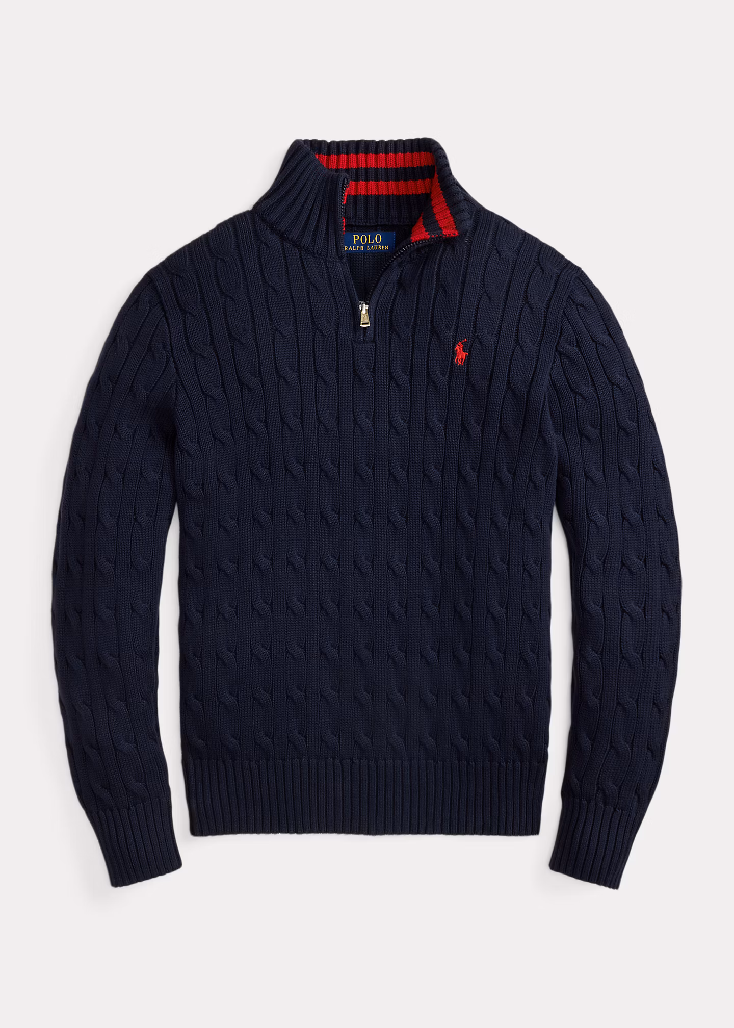 Baumwollpullover mit Zopfmuster - RALPH LAUREN OUTLET