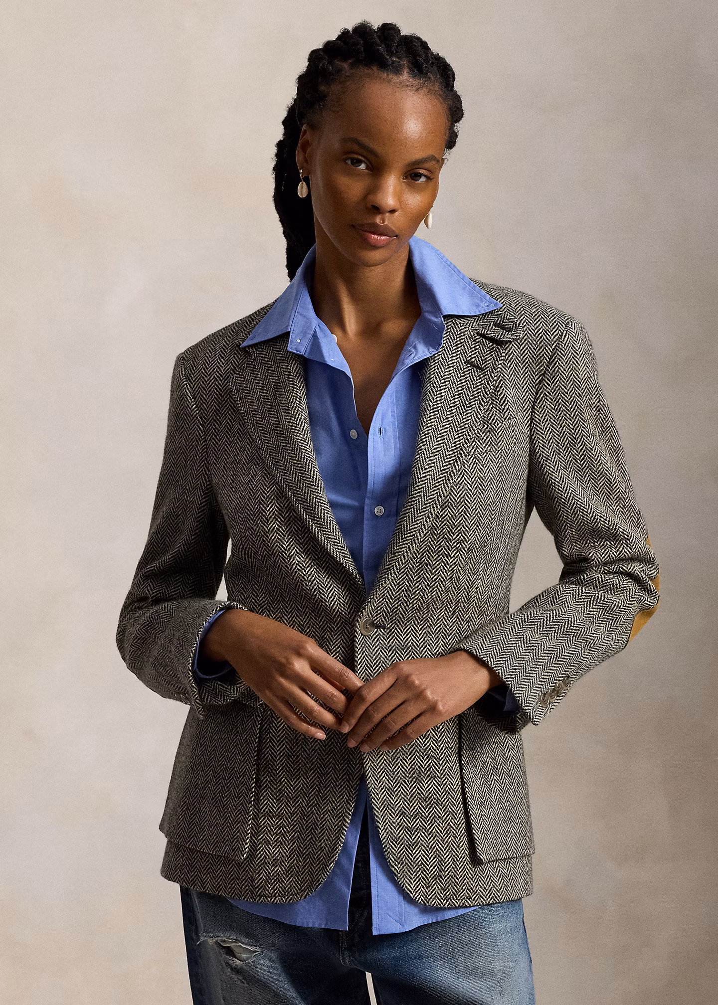 Die Jacke RL67 mit Fischgratmuster - RALPH LAUREN OUTLET