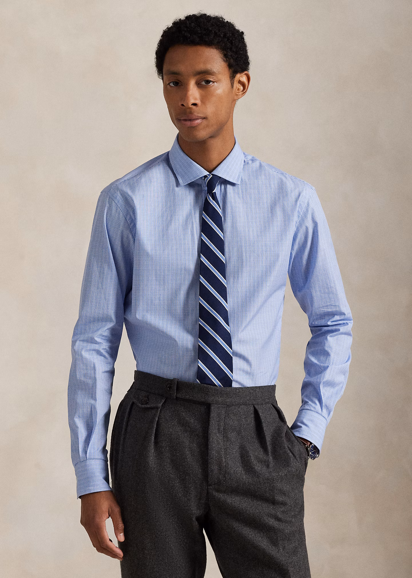 Kariertes Custom-Fit Popelinehemd - RALPH LAUREN OUTLET