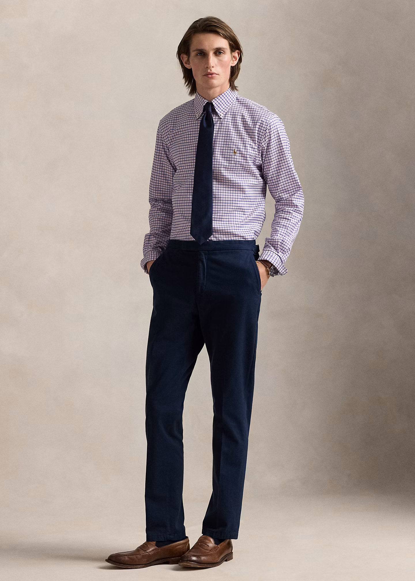 Konfektioniert gefärbte Chino-Anzughose - RALPH LAUREN OUTLET