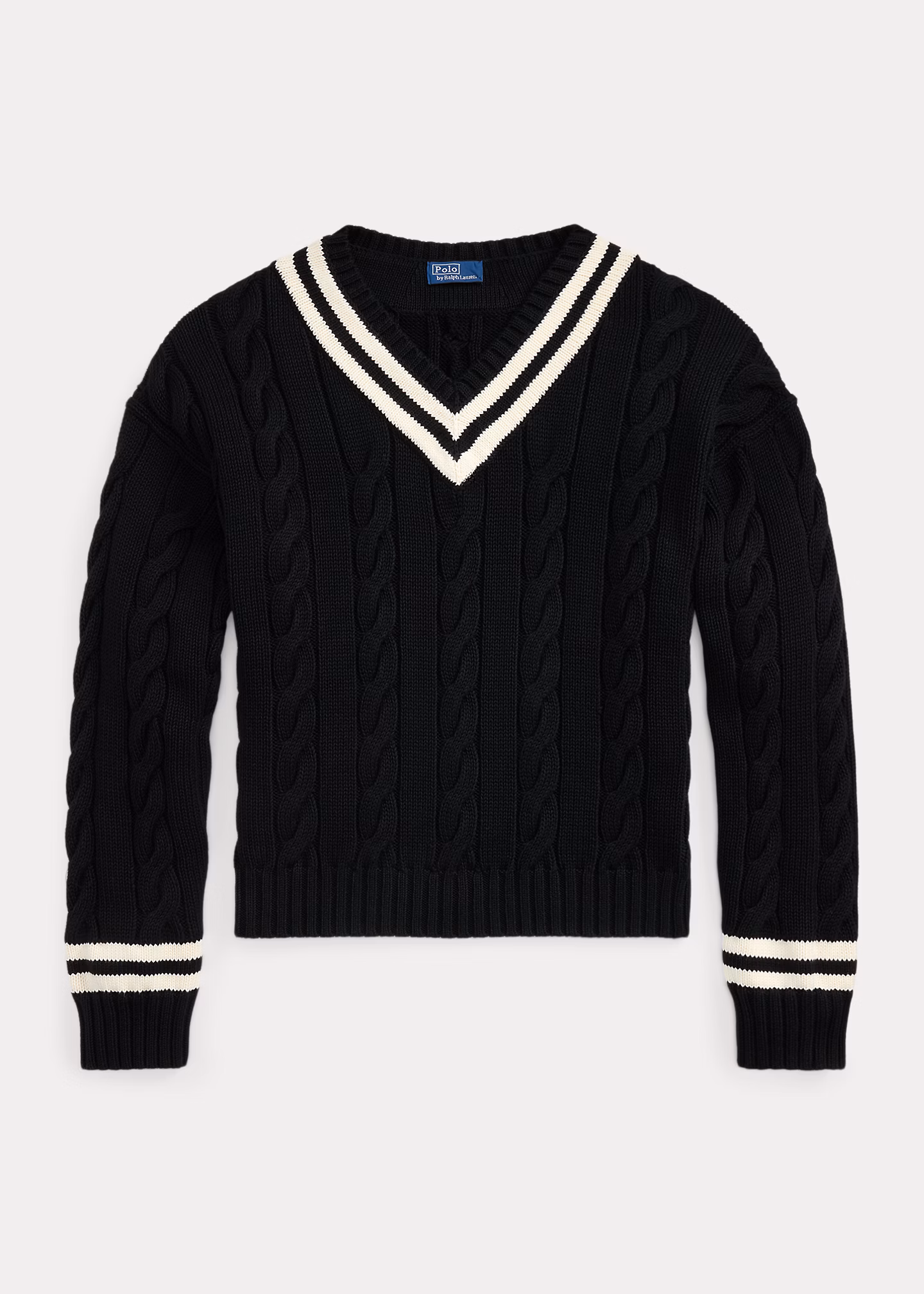 Baumwoll-Cricketpullover in Aran-Strick - RALPH LAUREN OUTLET